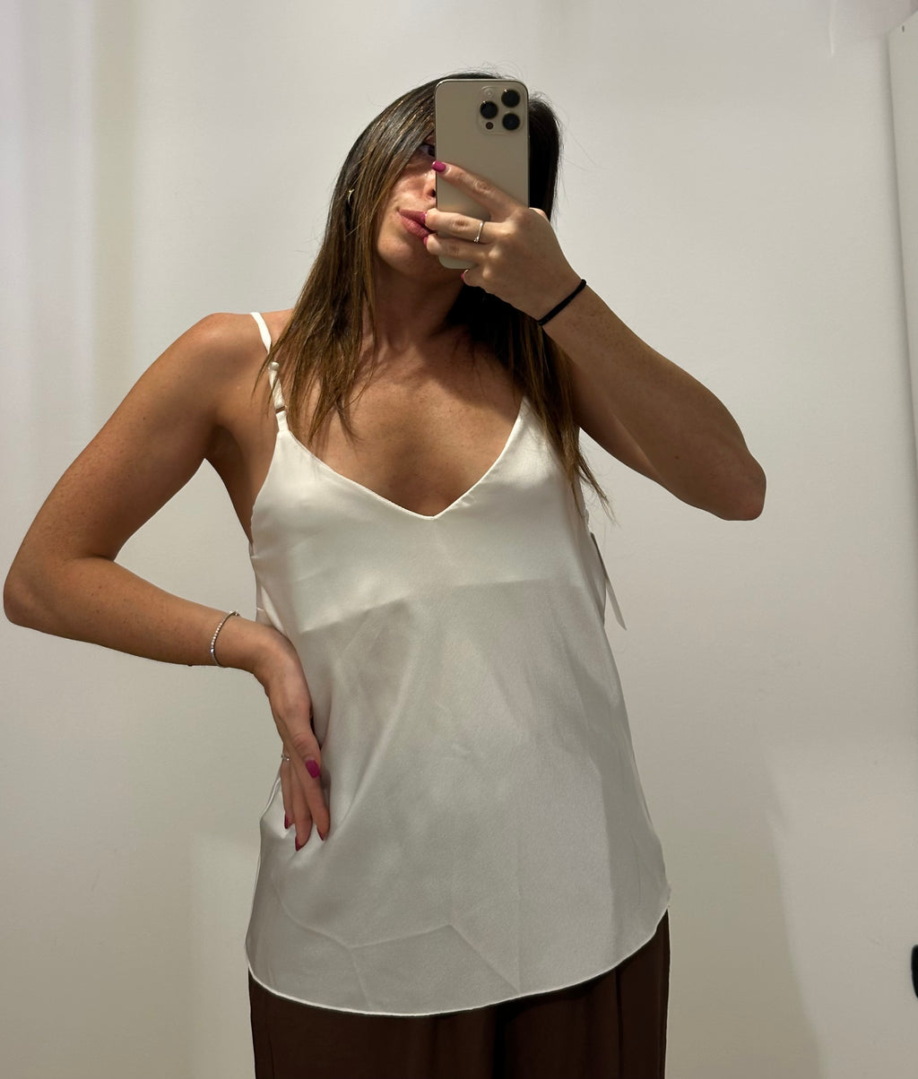 Canotta Satin BIANCA