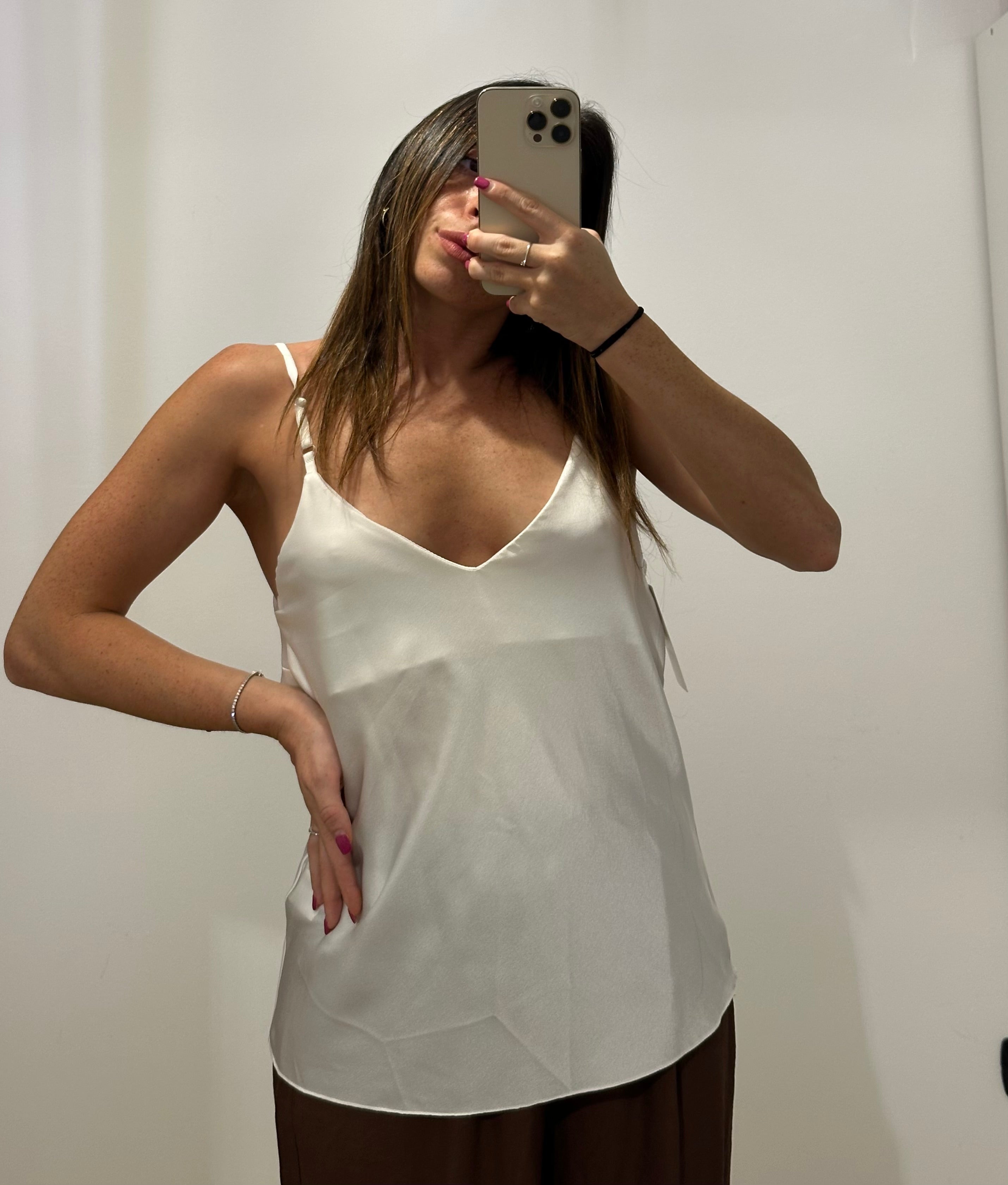 Canotta Satin BIANCA