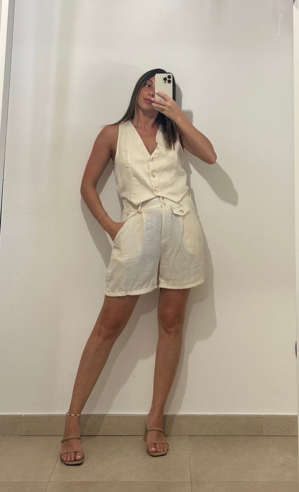 Completo Gilet e Shorts MARRONE