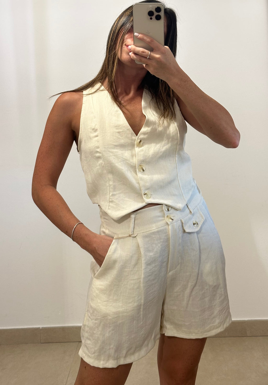 Completo Gilet e Shorts MARRONE