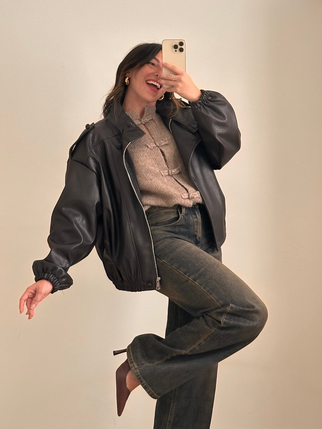 Giacca Ecopelle Urban MARRONE