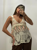 Top Crochet con Nappine BEIGE