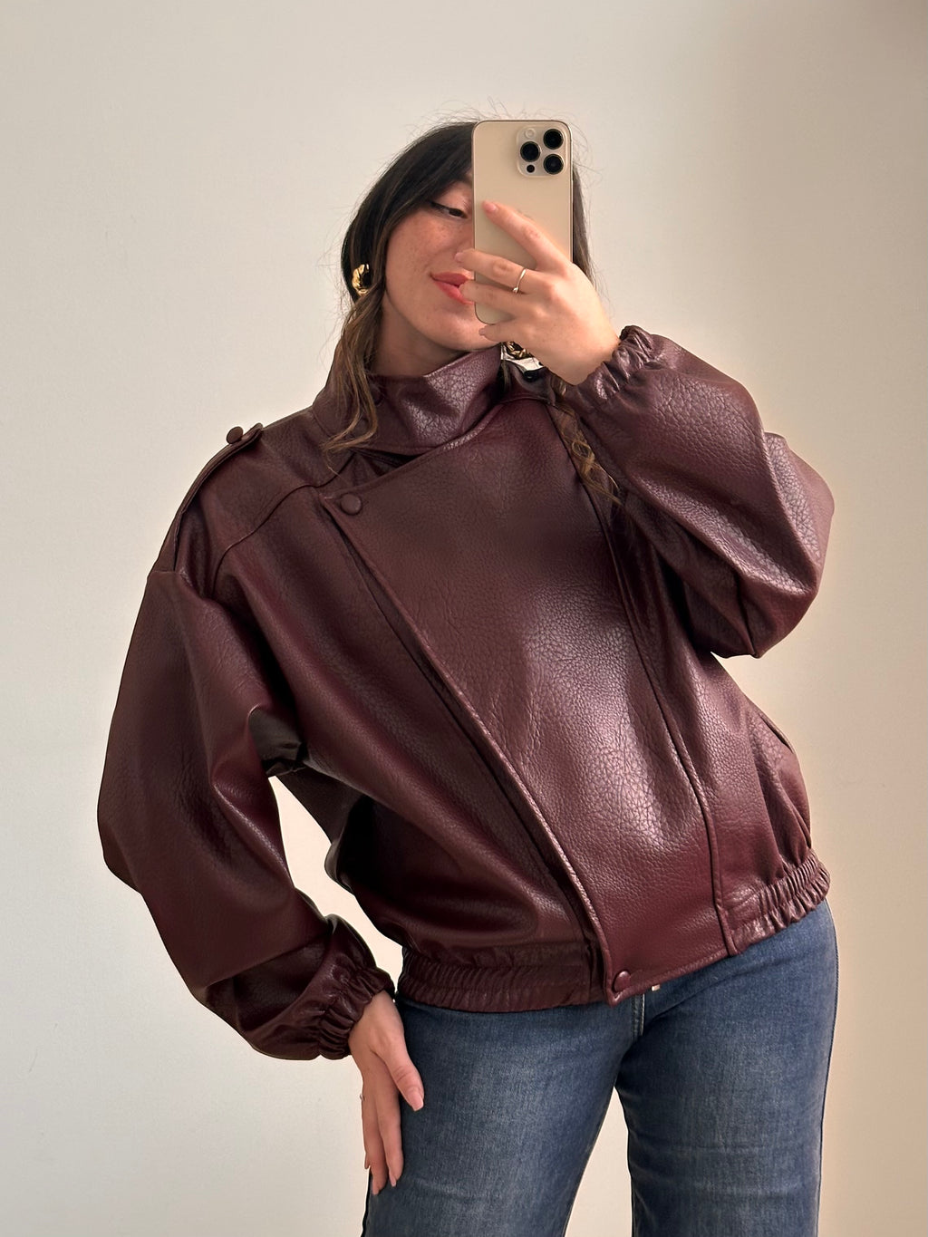Giacca Ecopelle Urban MARRONE