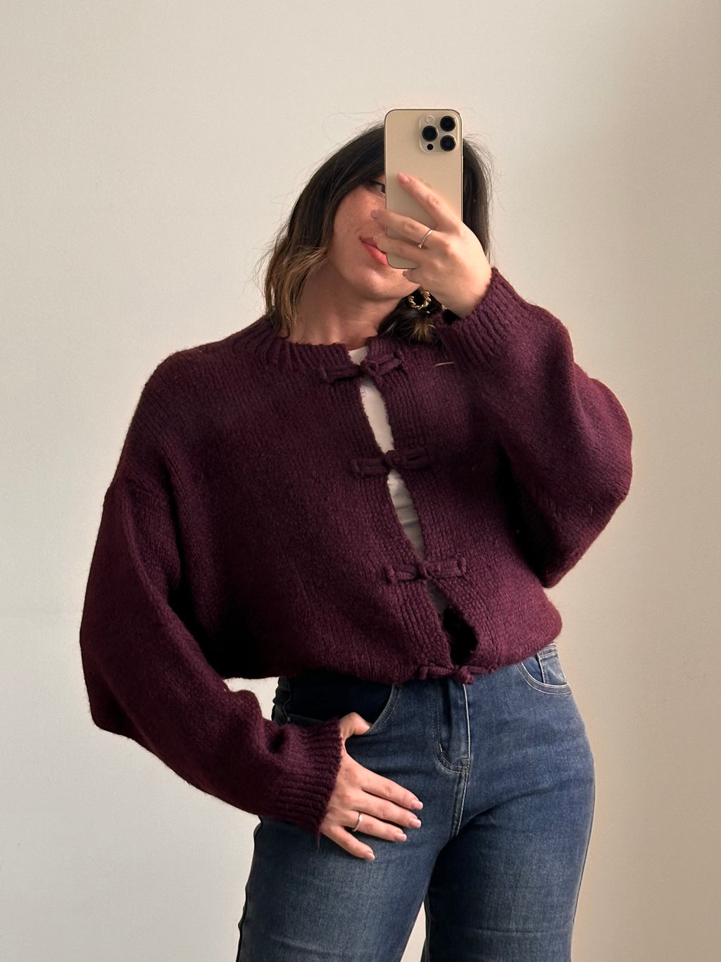 Cardigan BORDEAUX