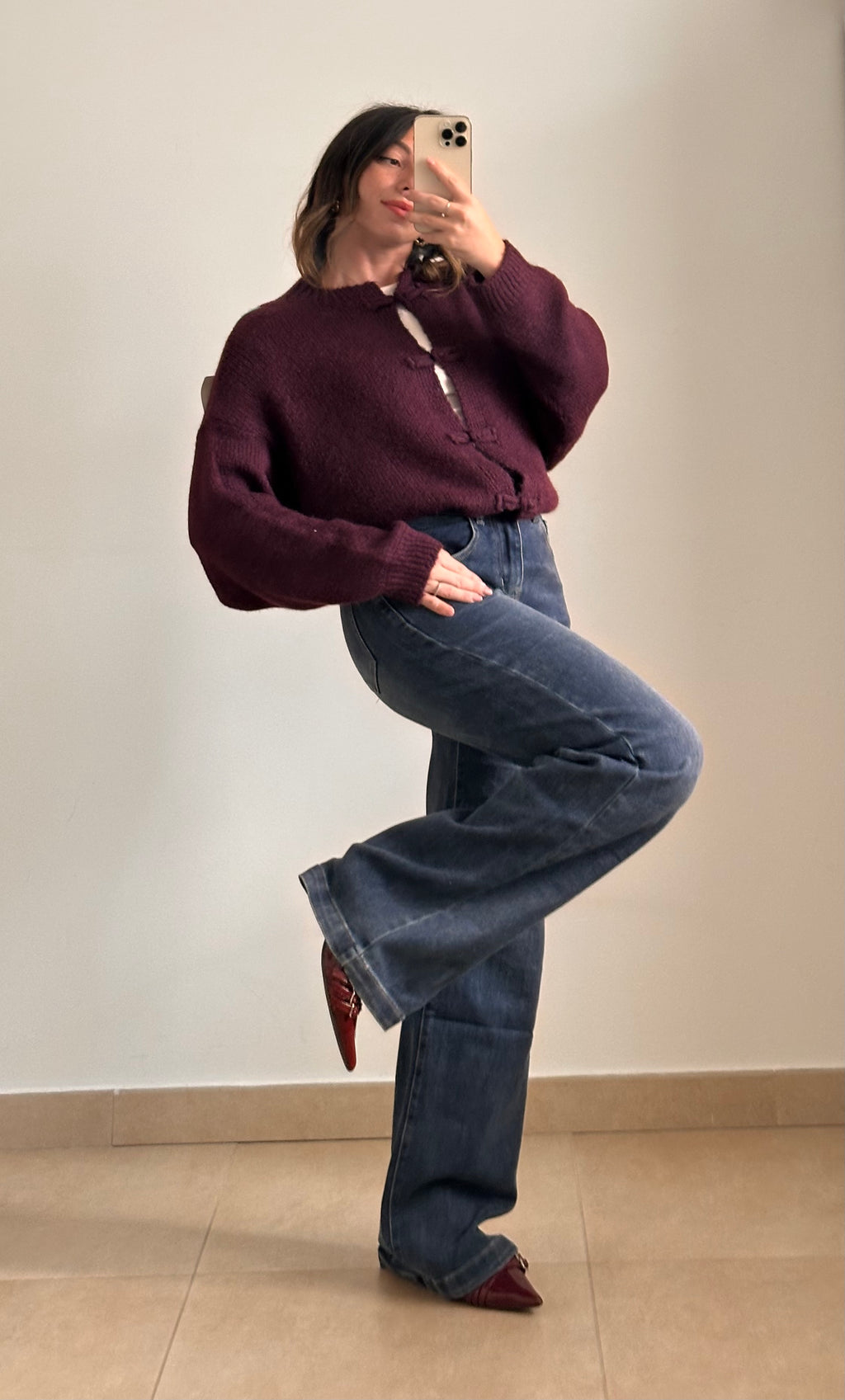 Cardigan BORDEAUX