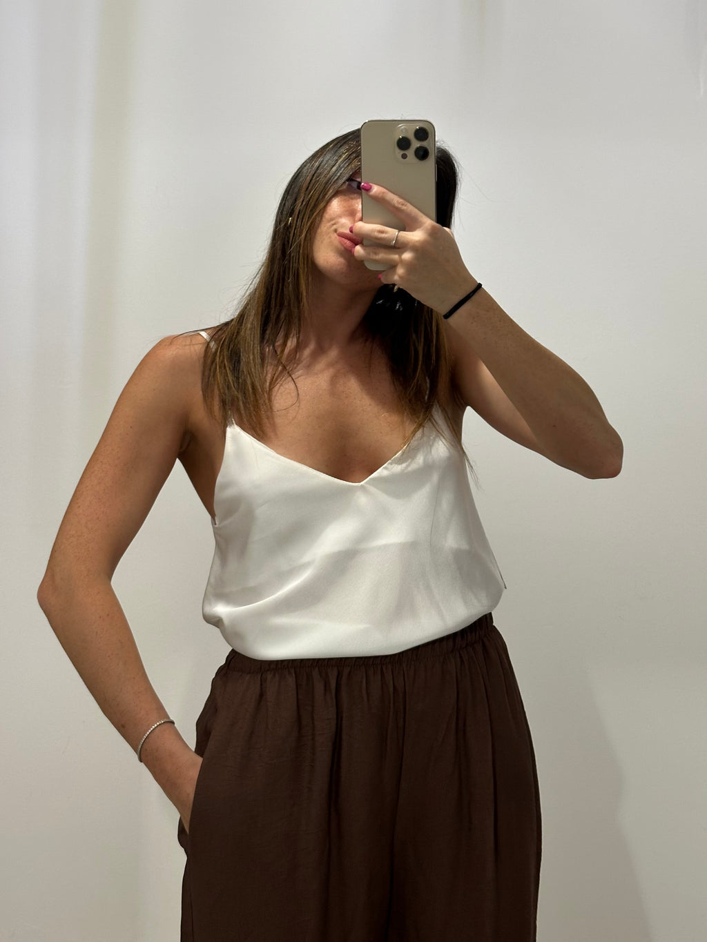 Canotta Satin BIANCA