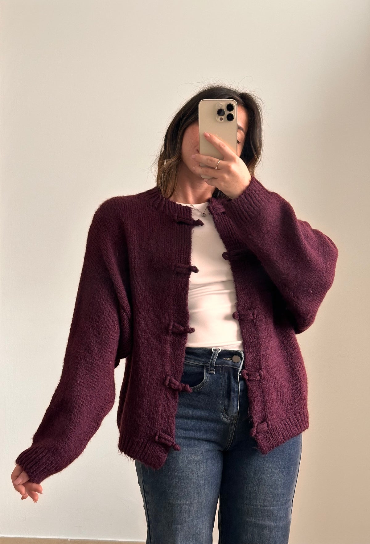 Cardigan BORDEAUX