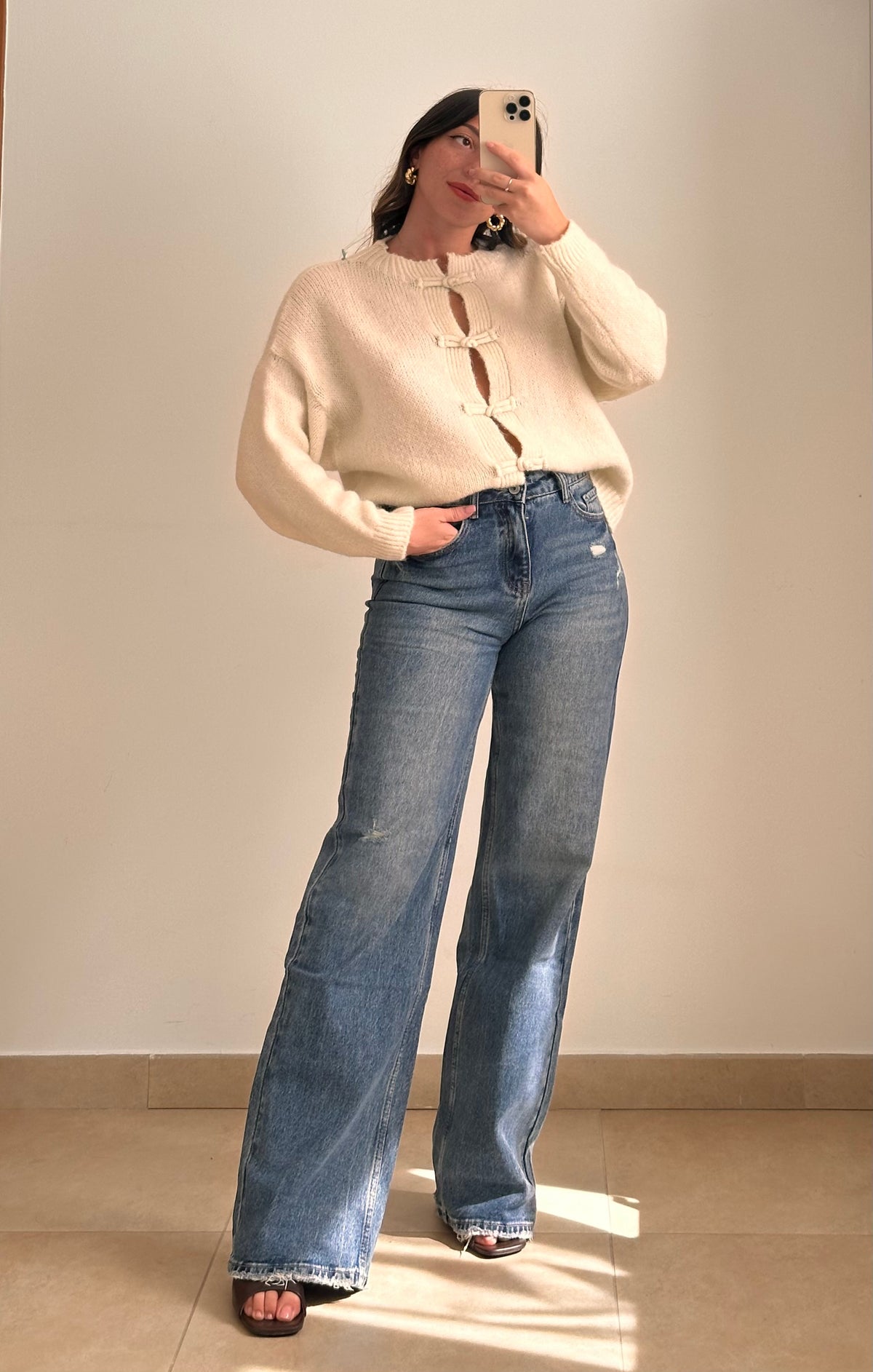 Jeans Wide Leg a Vita Alta LAVAGGIO CHIARO