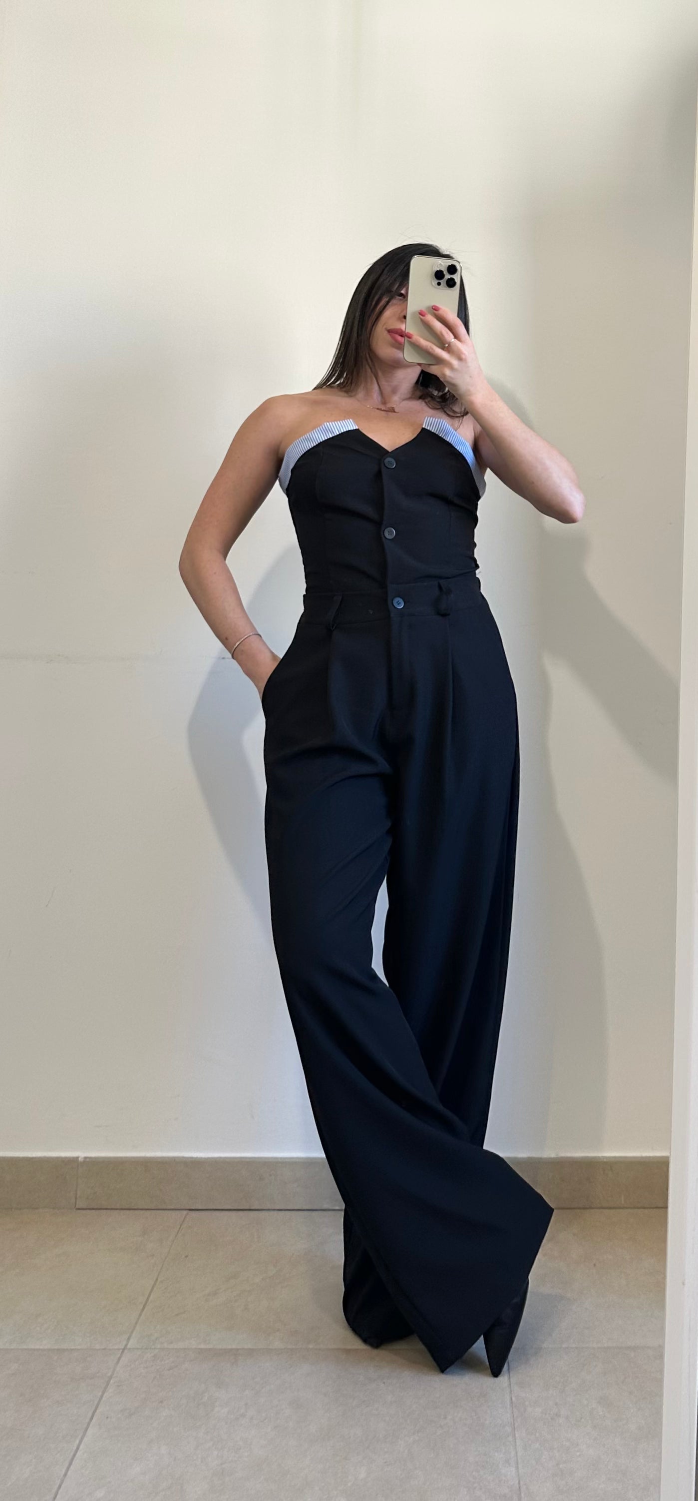 Coordinato Flora - Top e Pantalone NERO