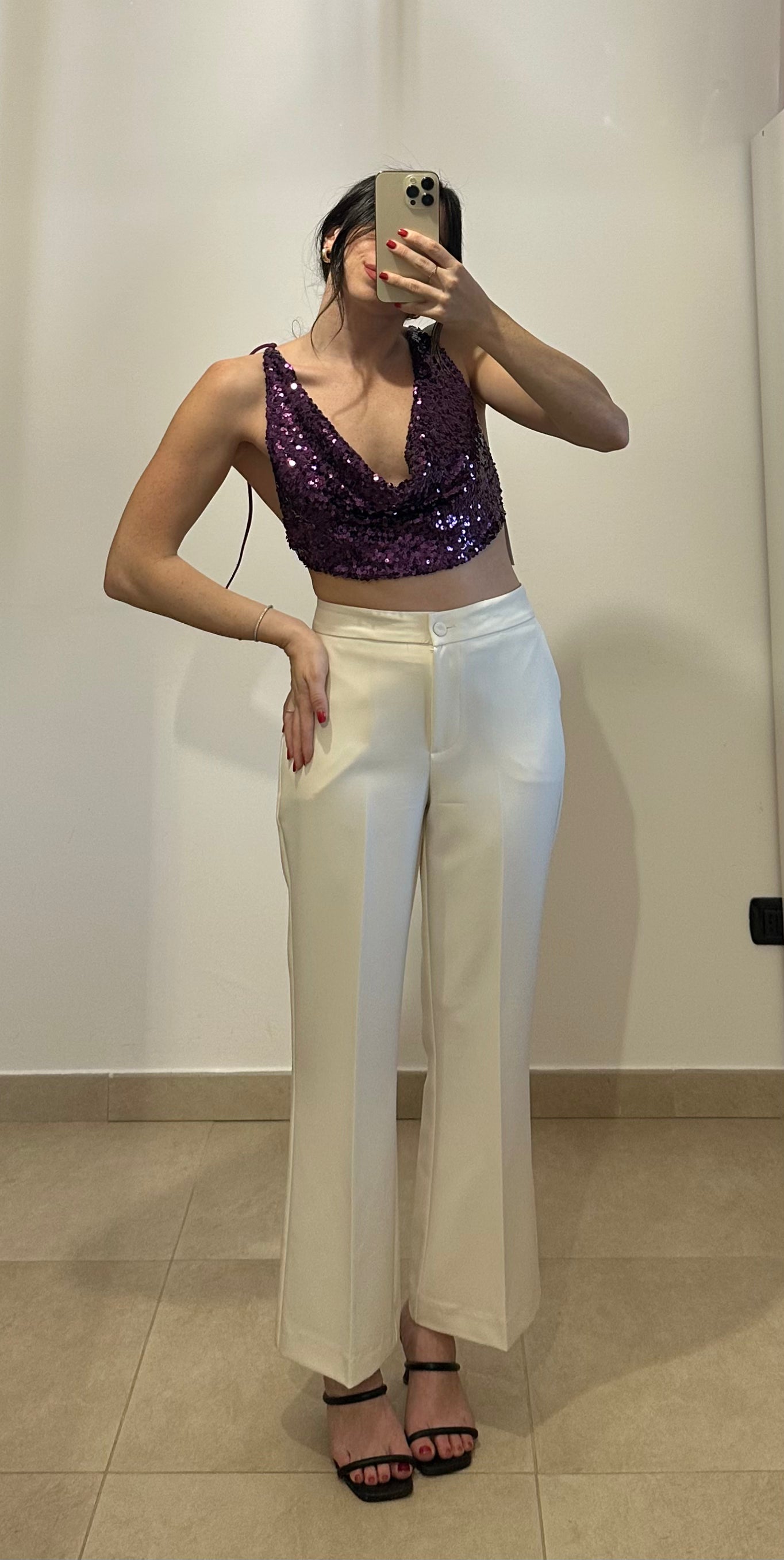 Pantalone Trombetta a Vita Alta