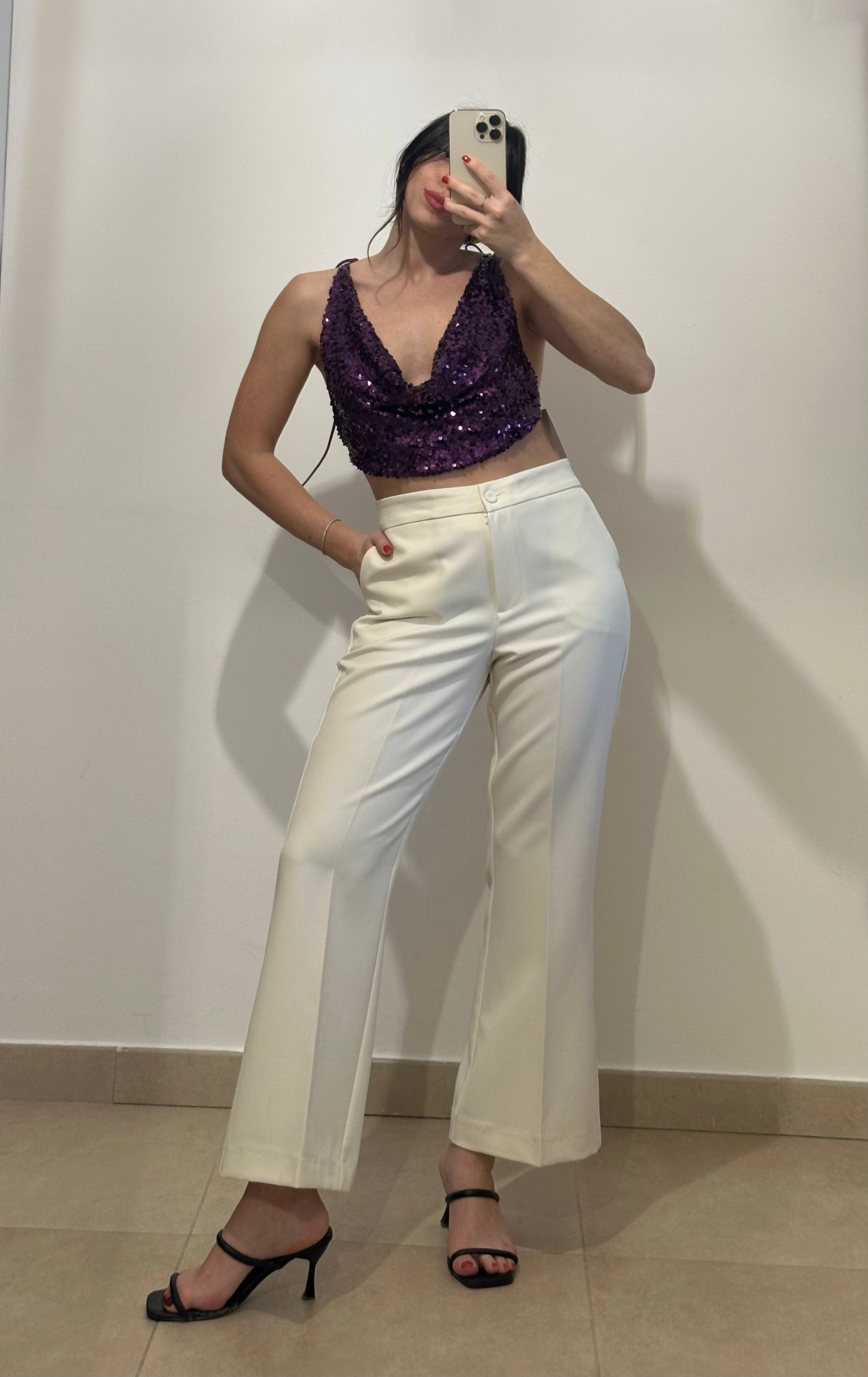 Pantalone Trombetta a Vita Alta
