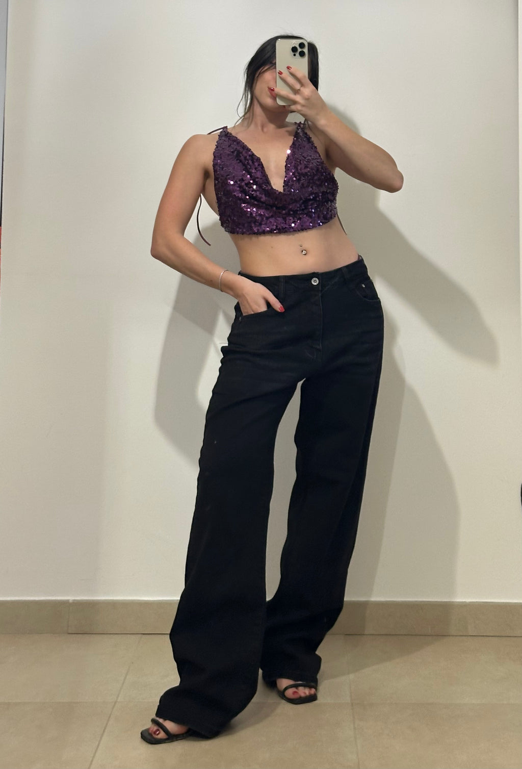 Jeans Straight Fit Nero