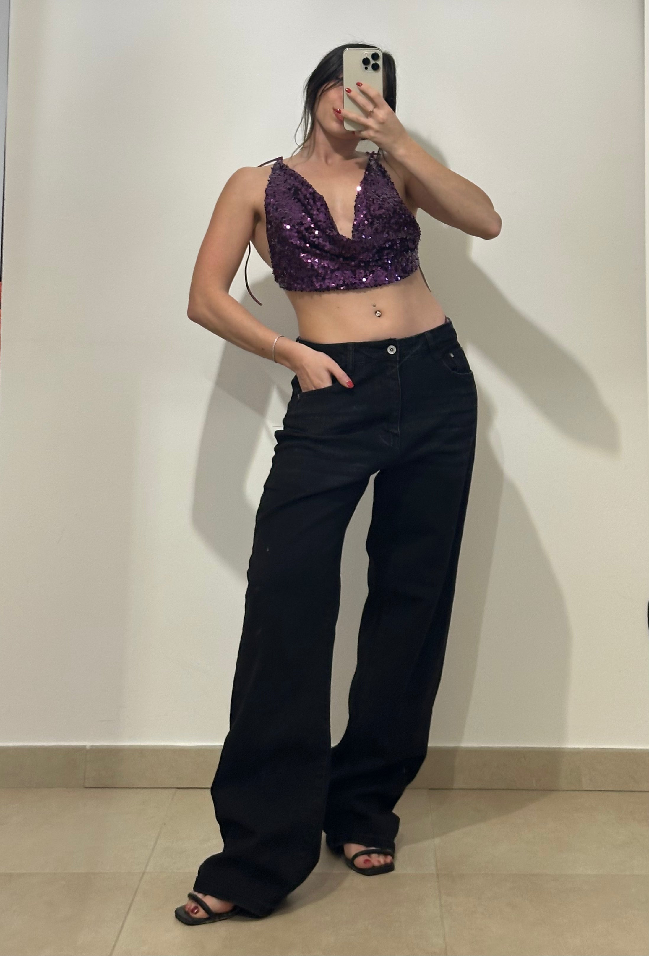 Jeans Straight Fit Nero