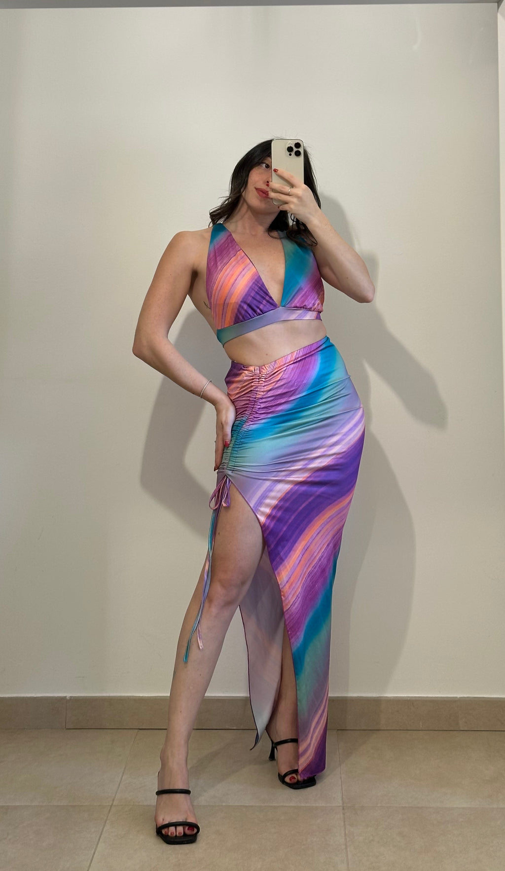 Coordinato Sirena - Top e Gonna ROSA