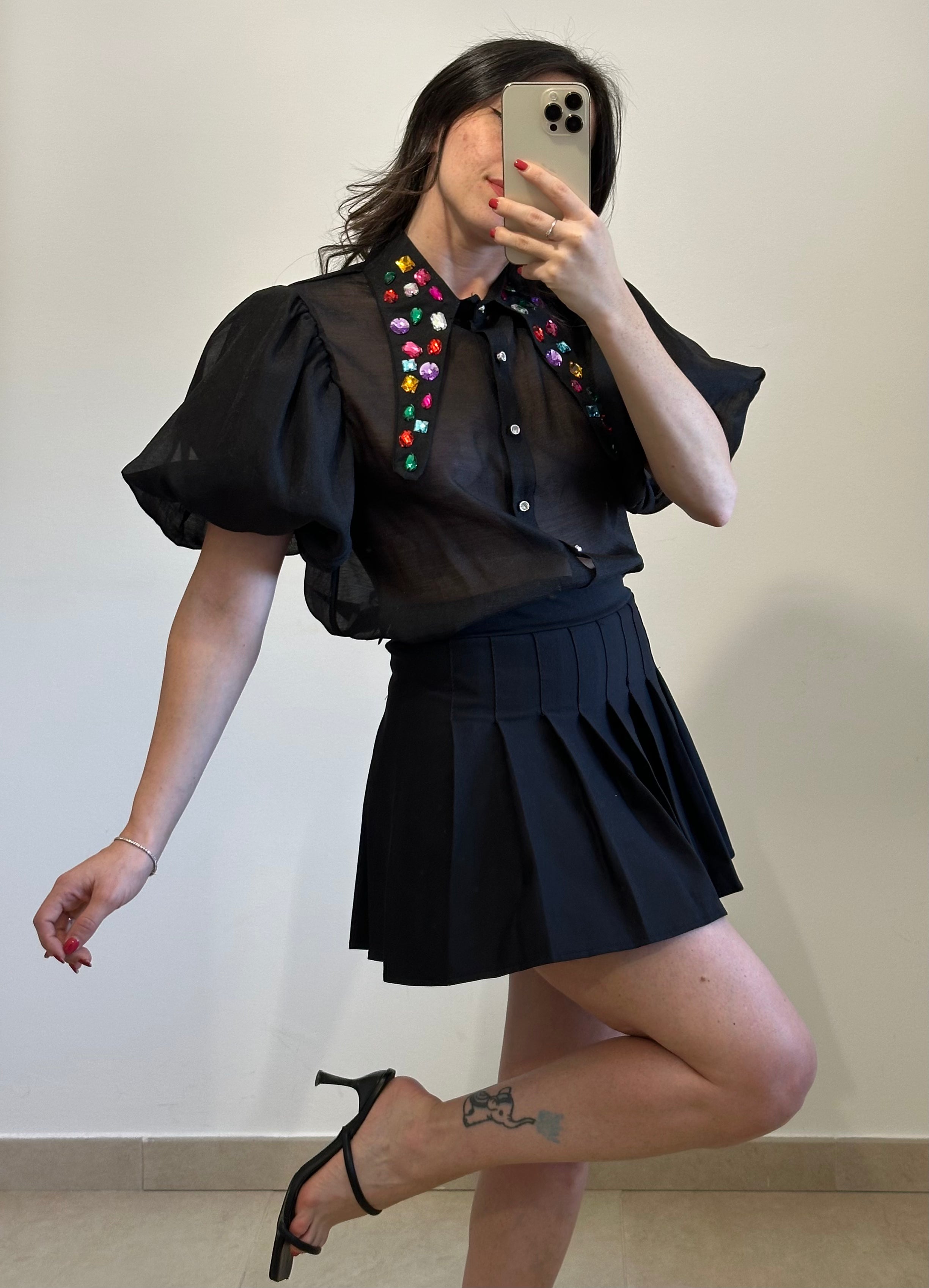 Camicia Strass Colorati
