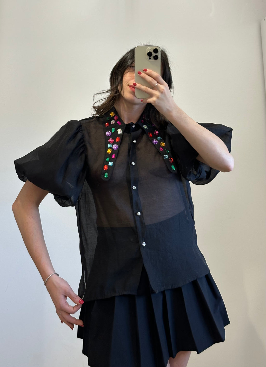 Camicia Strass Colorati