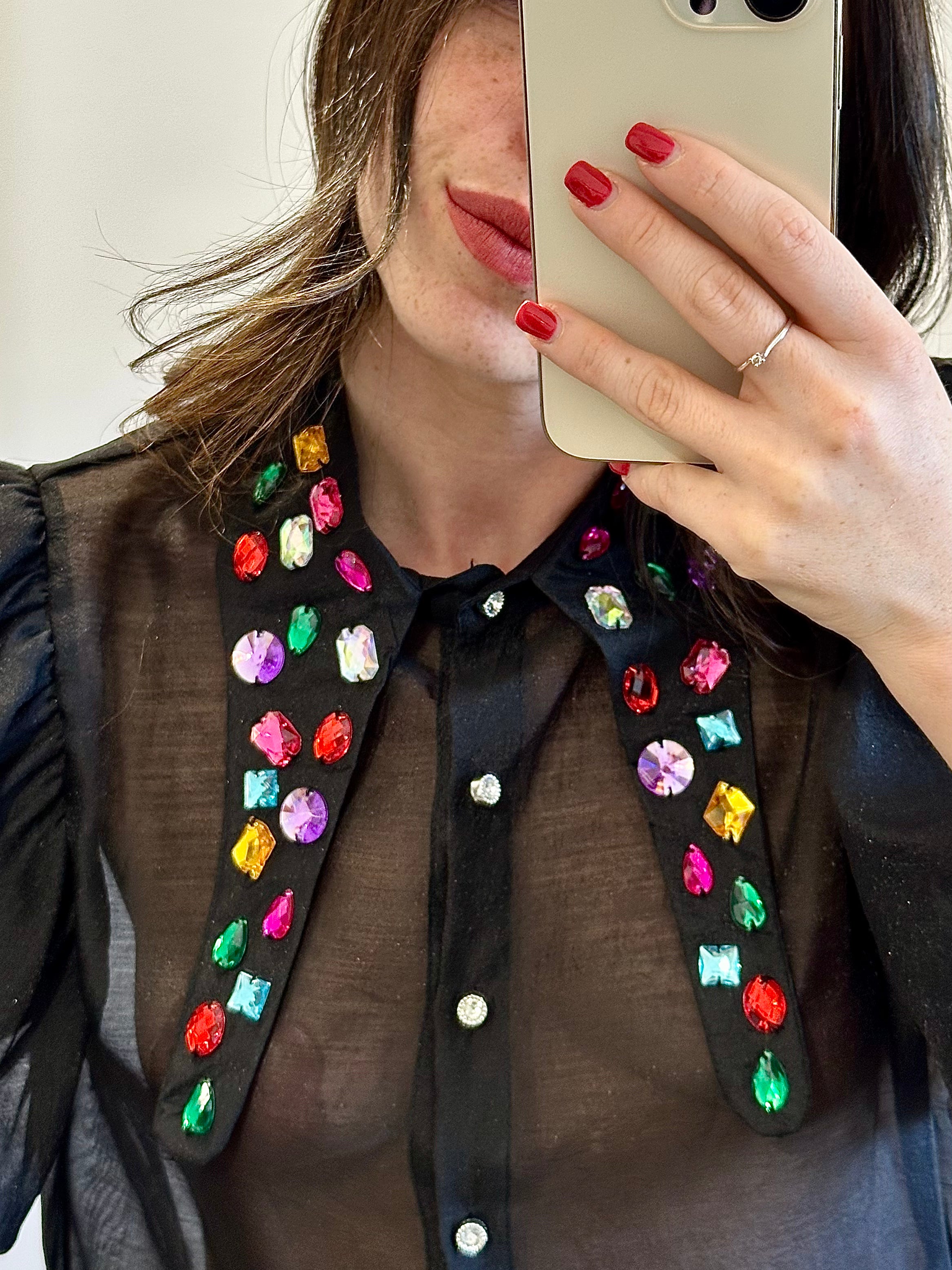 Camicia Strass Colorati