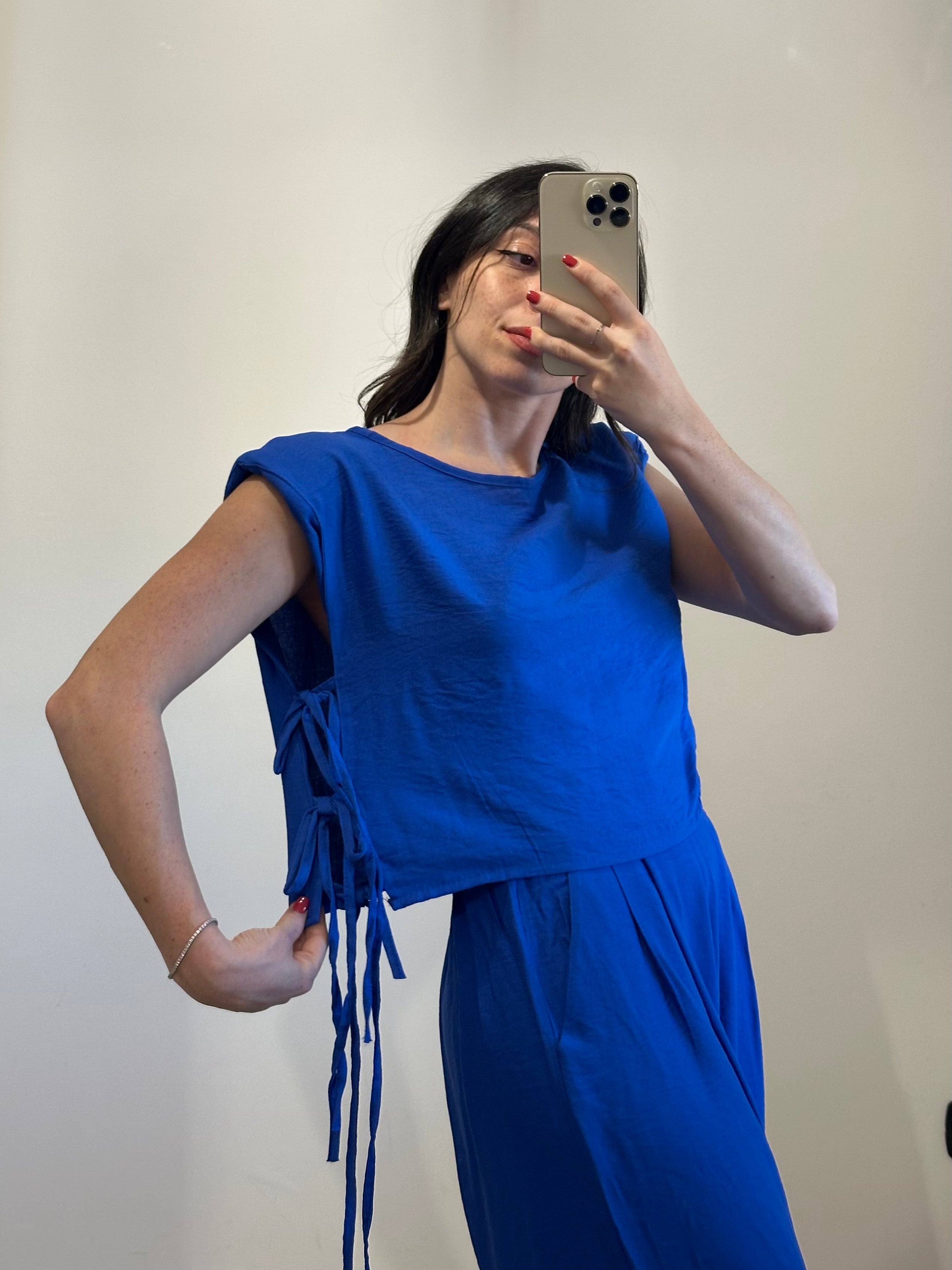 Coordinato Jenny - Top e Pantalone BLU