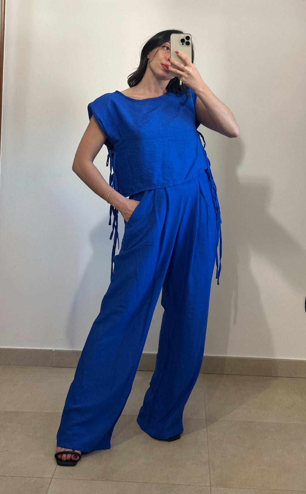 Coordinato Jenny - Top e Pantalone BLU