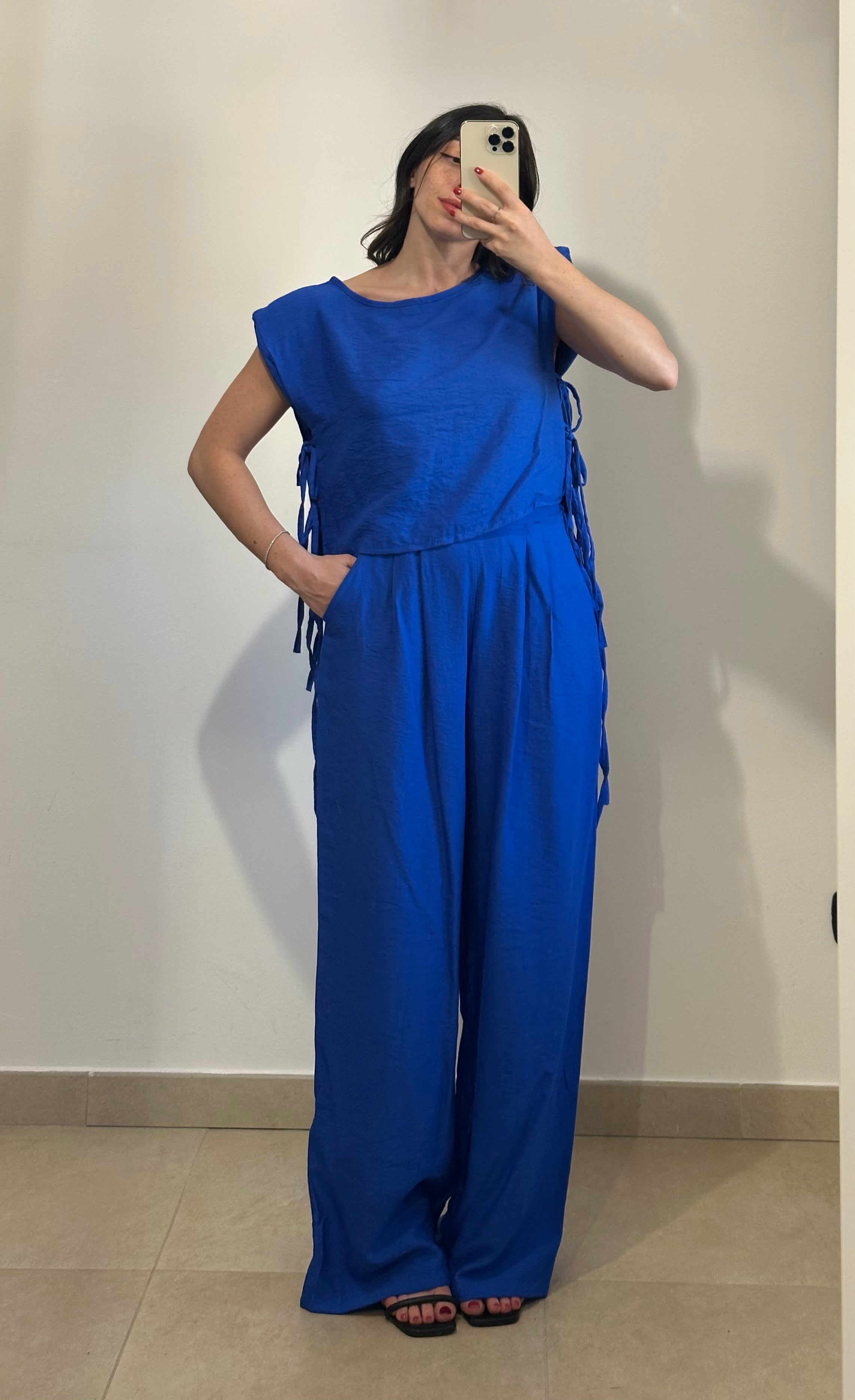 Coordinato Jenny - Top e Pantalone MAGENTA