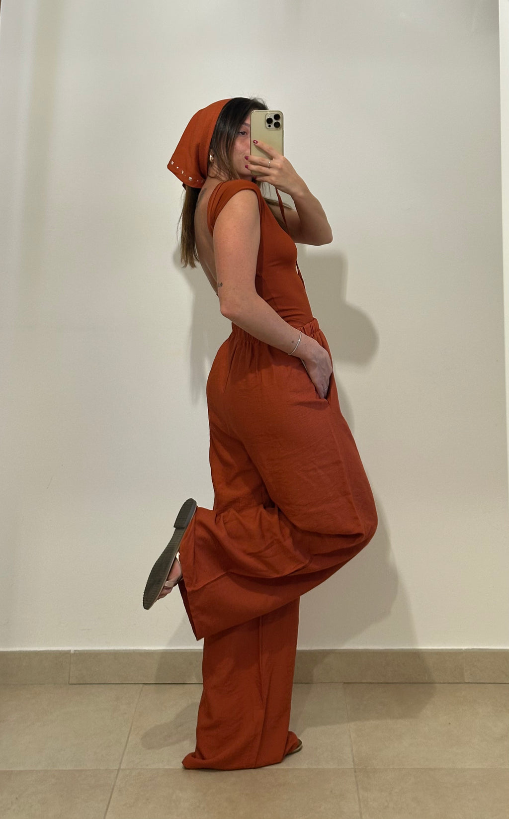 Pantaloni Foulard  MARRONI