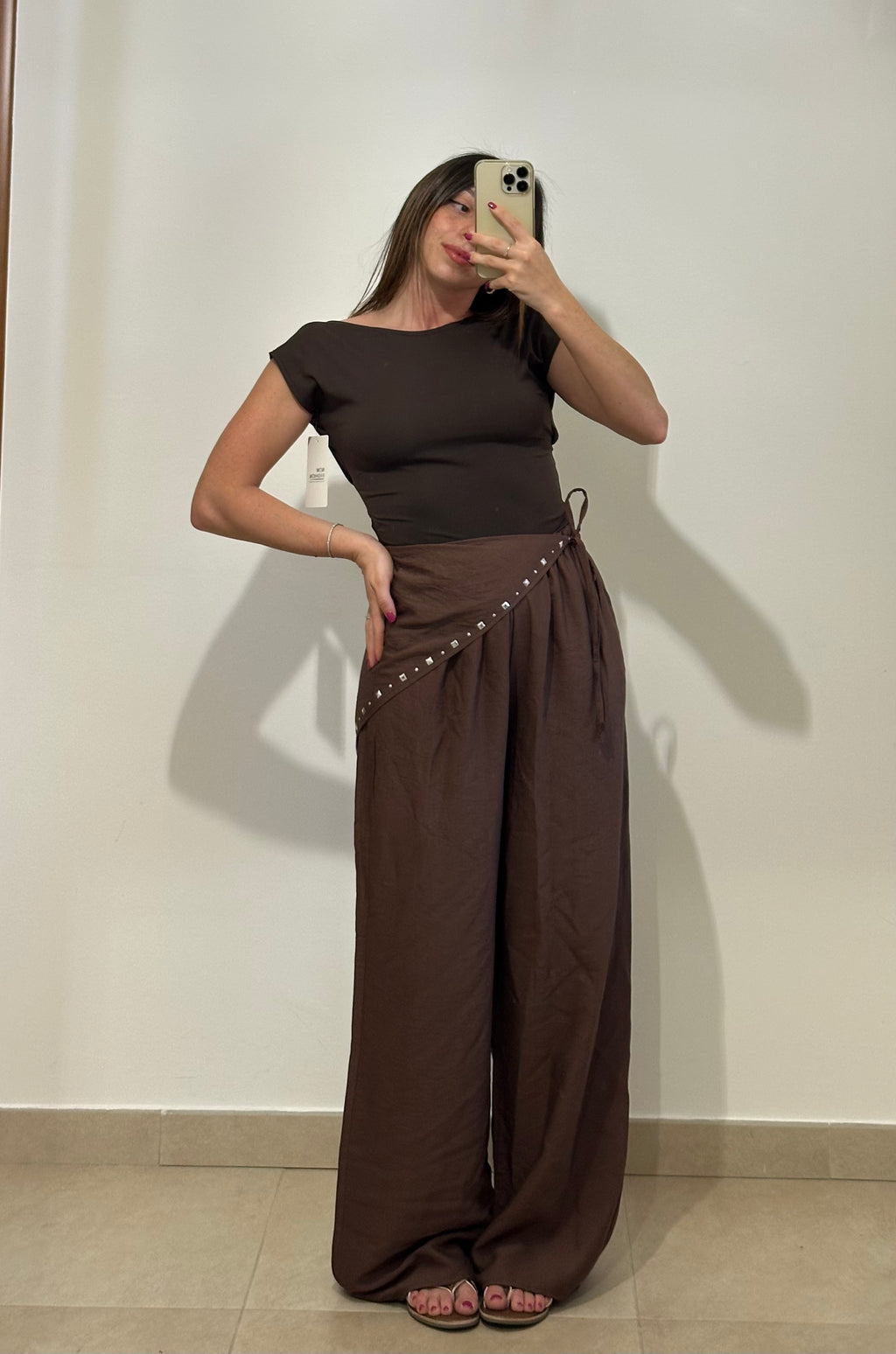 Pantaloni Foulard  MARRONI