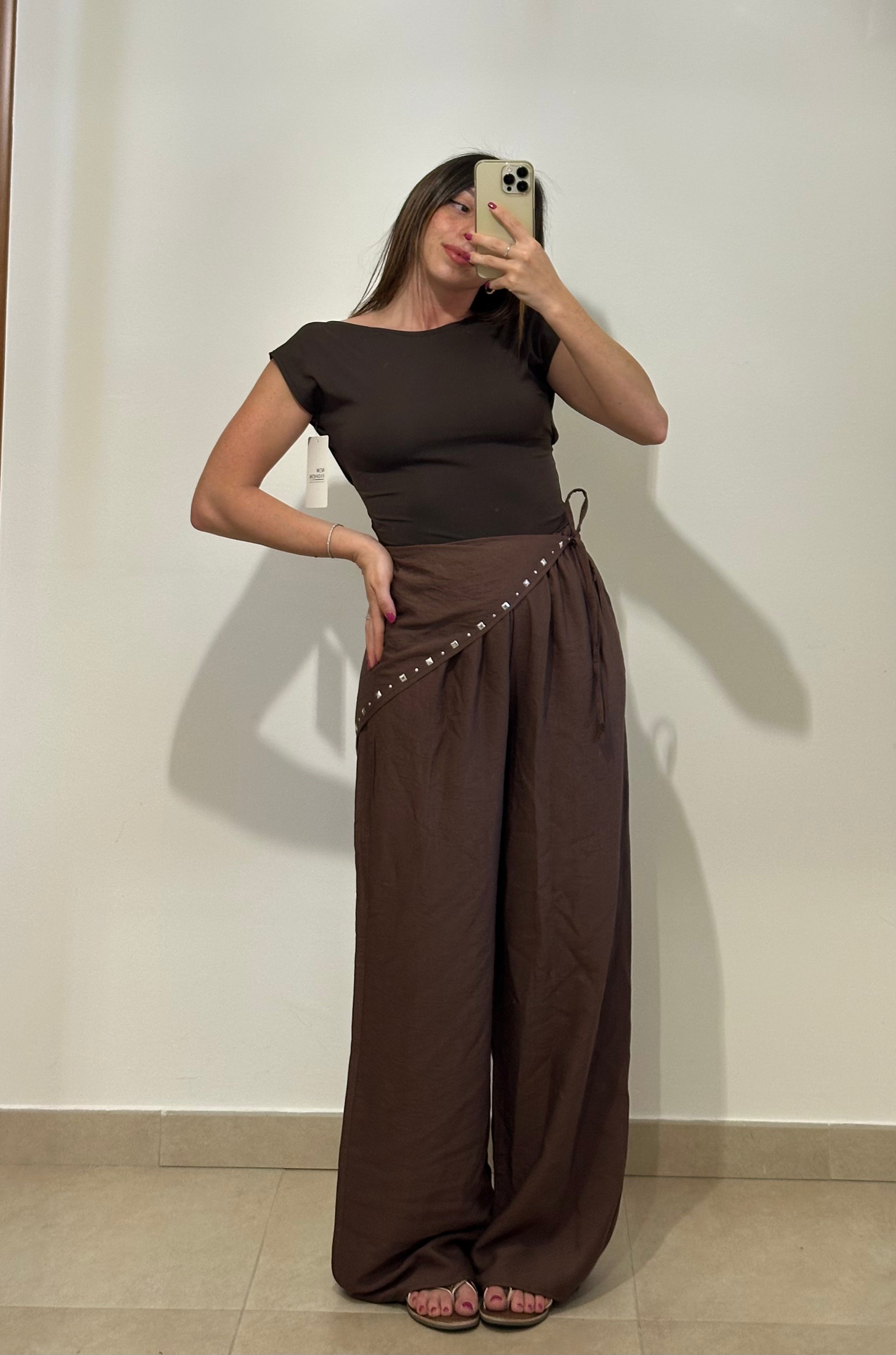 Pantaloni Foulard  MARRONI