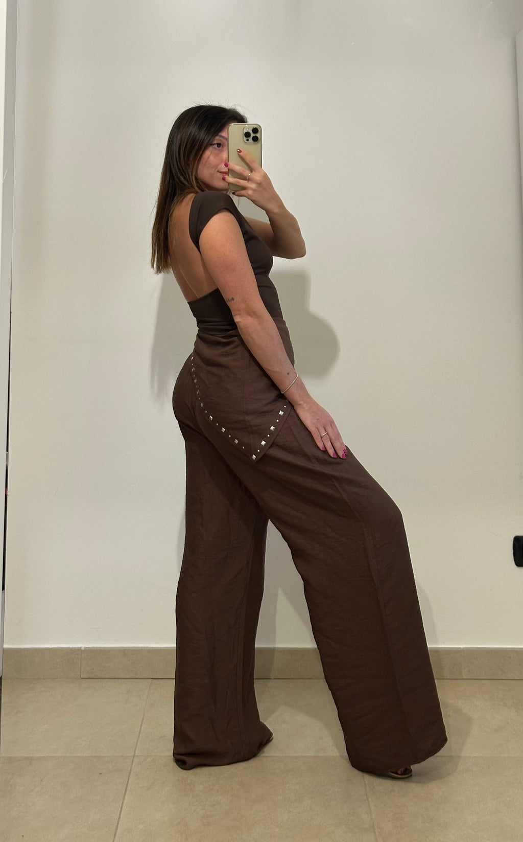 Pantaloni Foulard  MARRONI