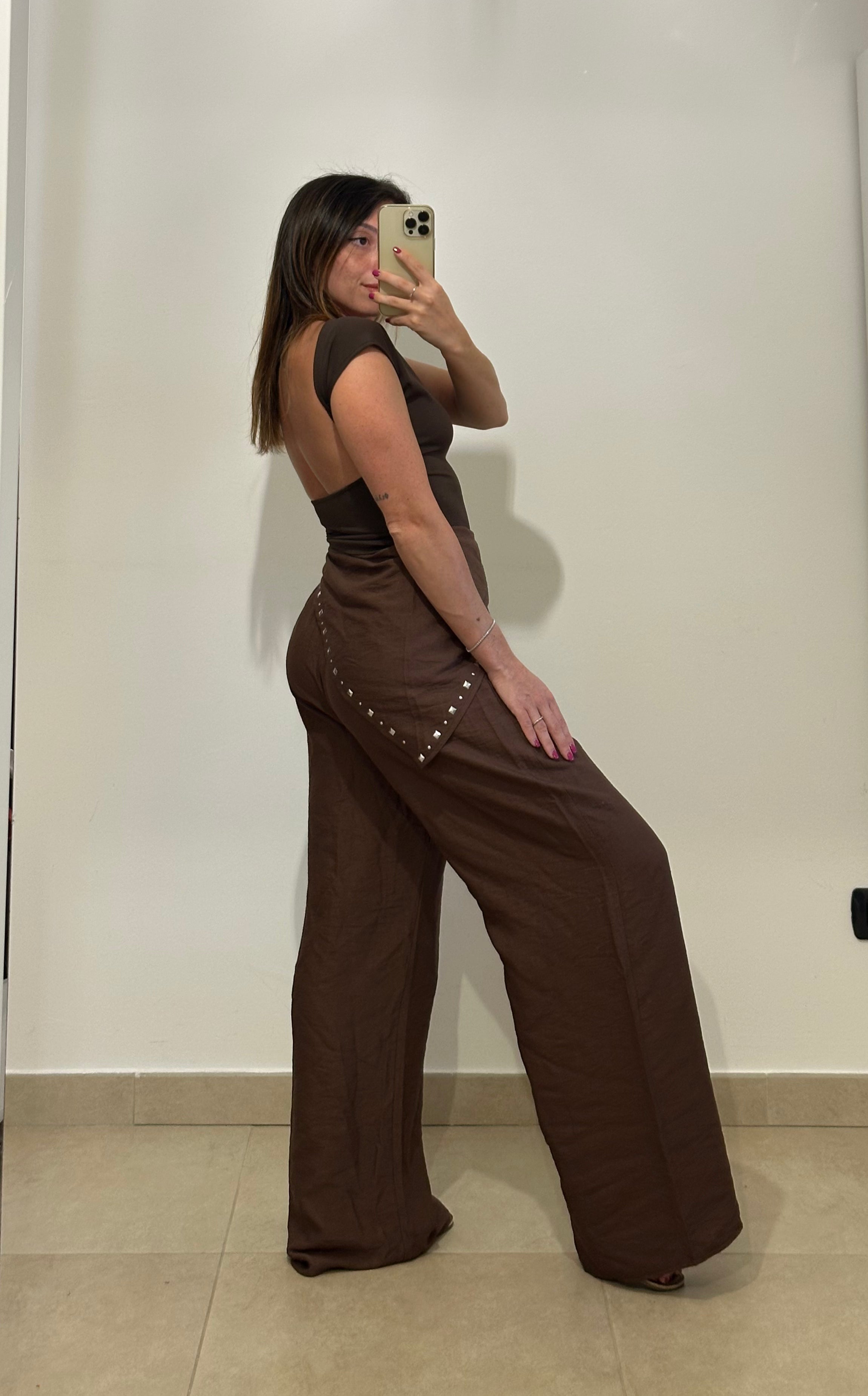 Pantaloni Foulard  MARRONI