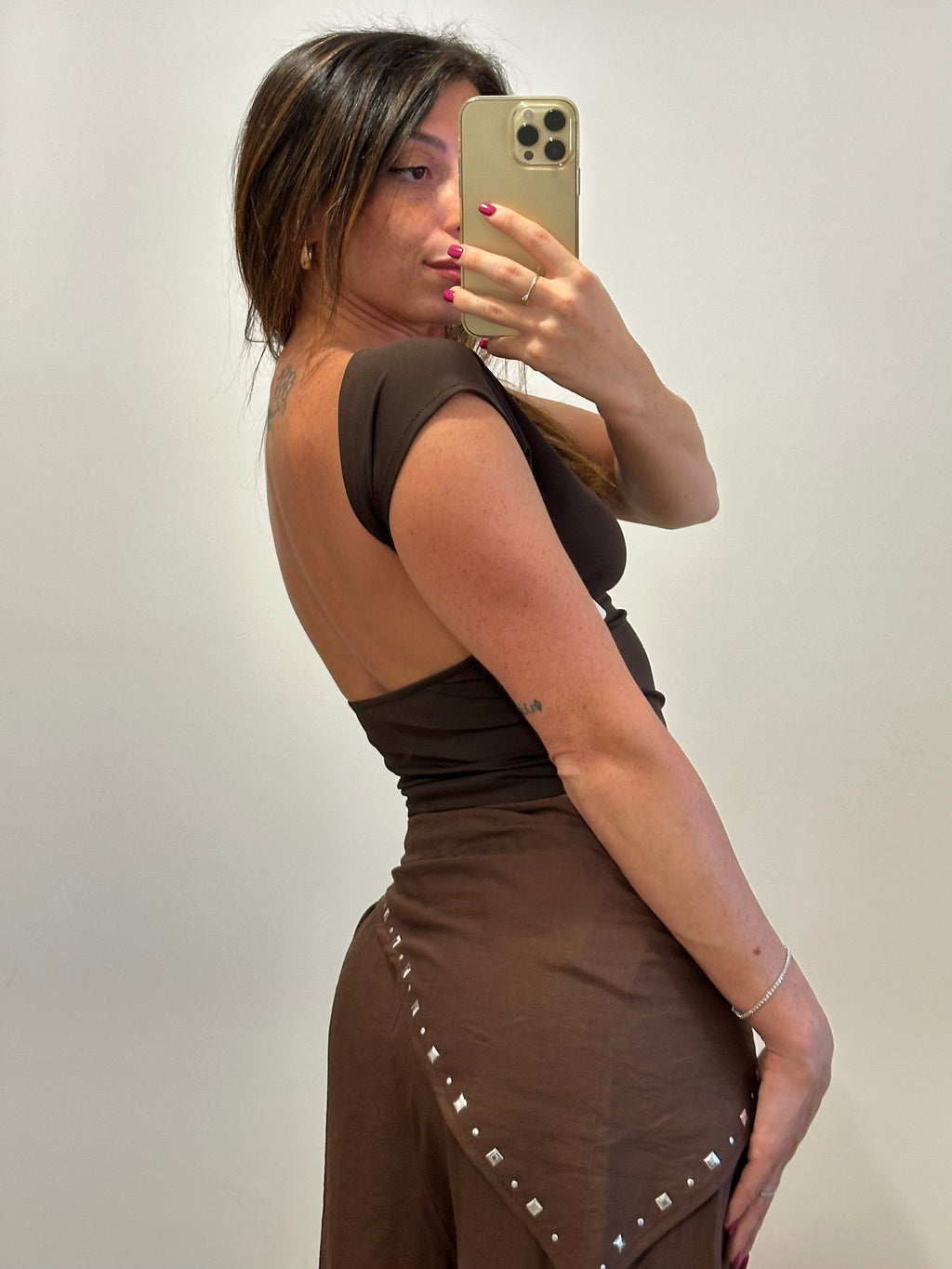 Top Schiena Scoperta ARANCIO