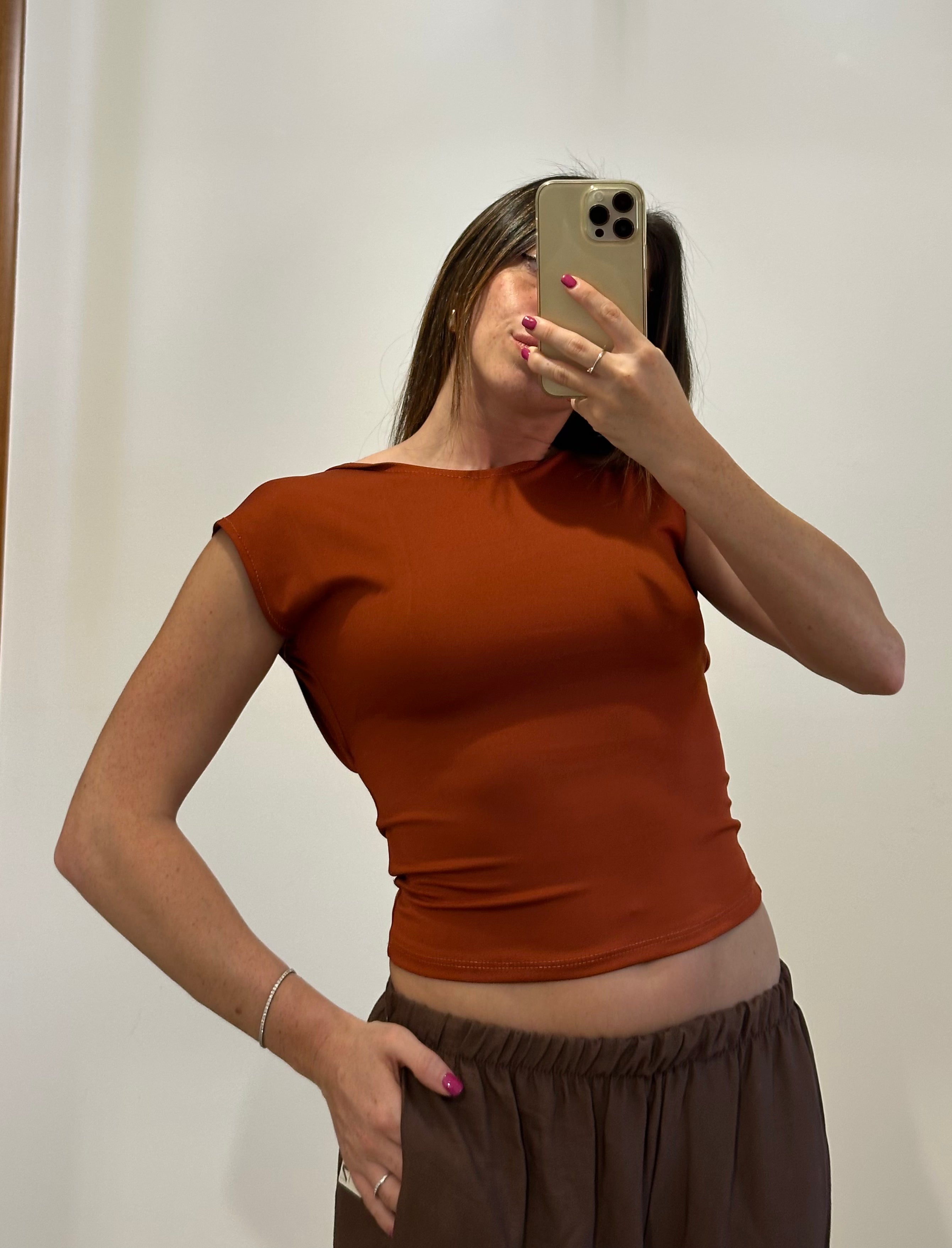 Top Schiena Scoperta ARANCIO