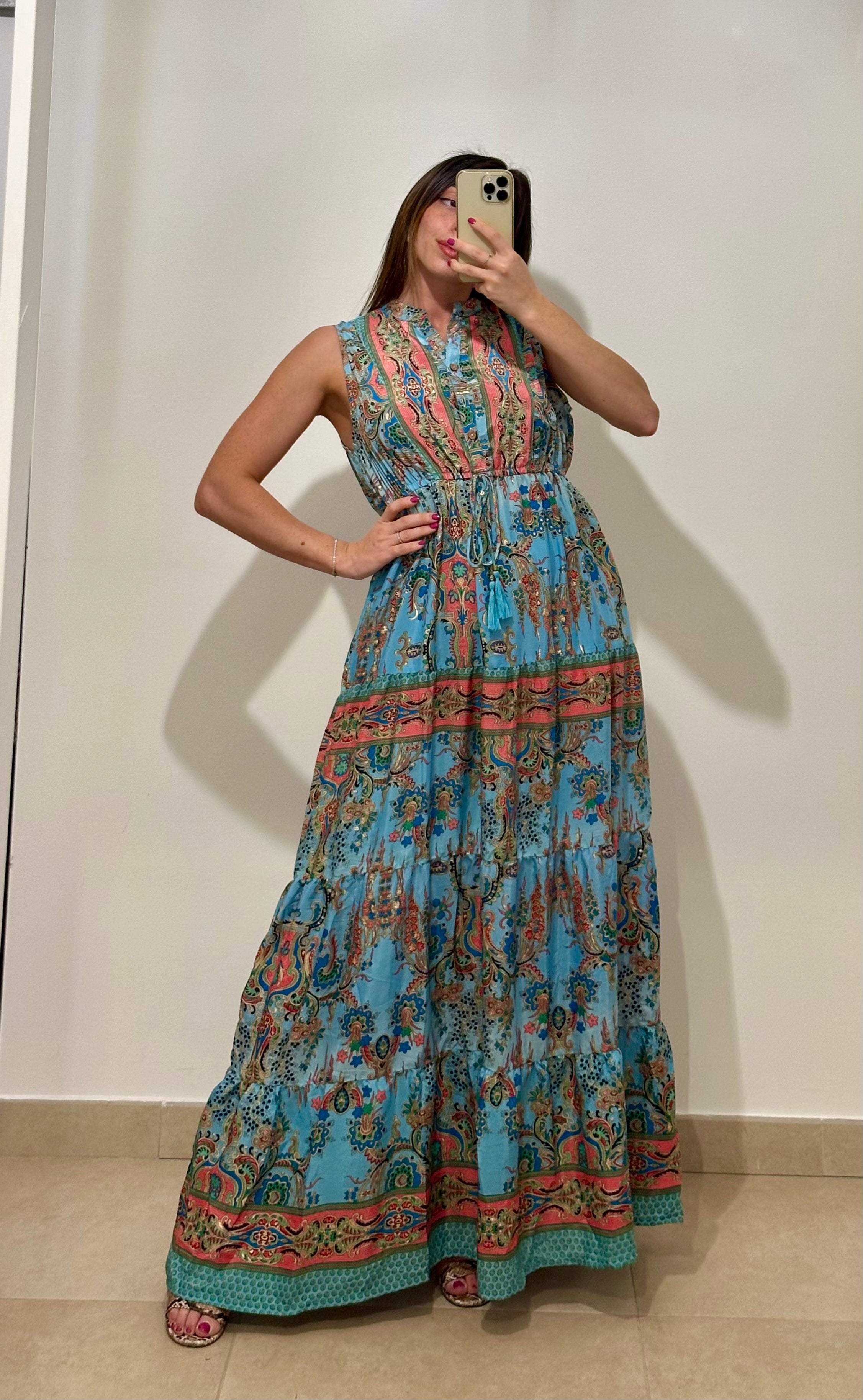 Vestito Grecia AZZURRO