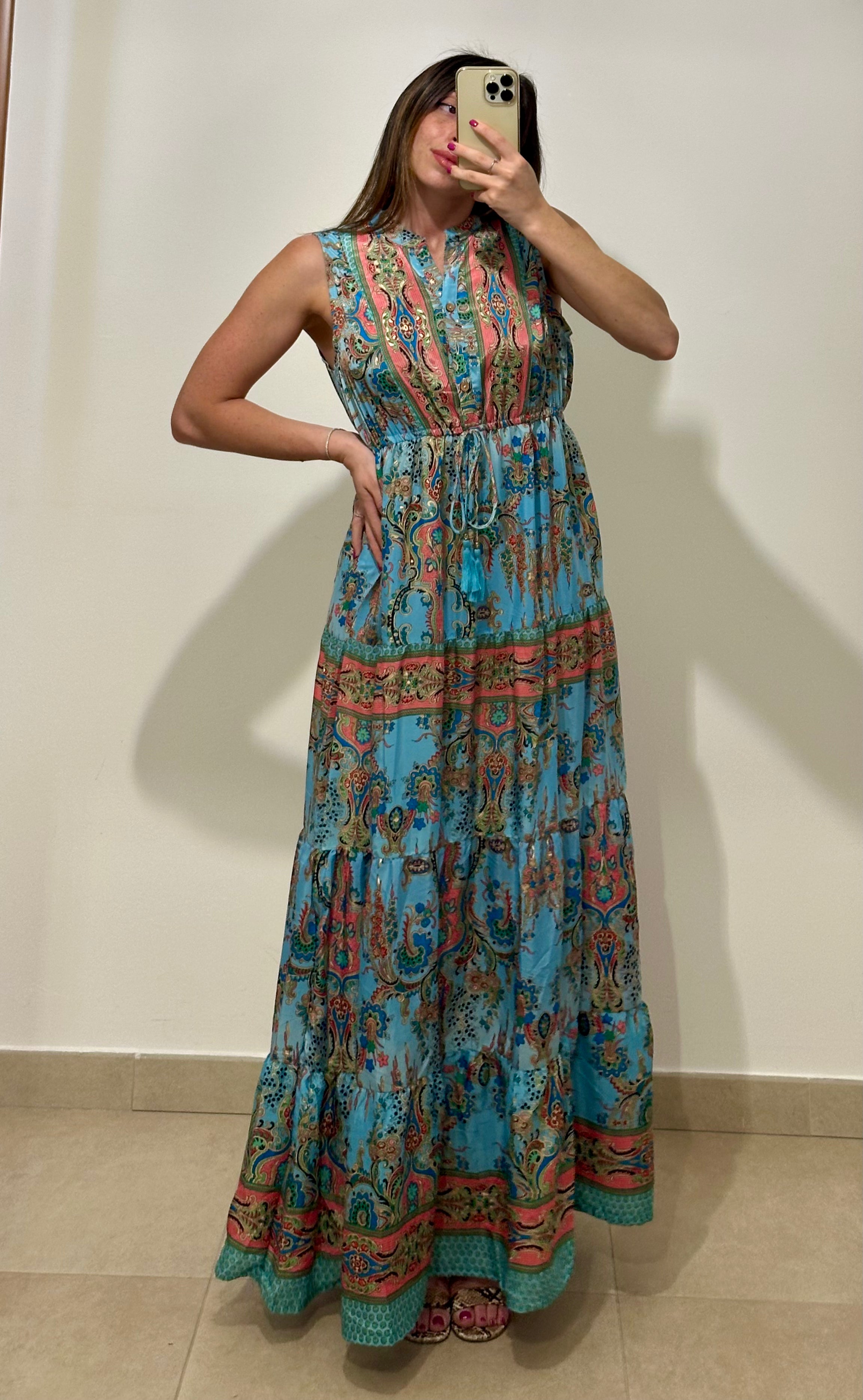 Vestito Grecia AZZURRO