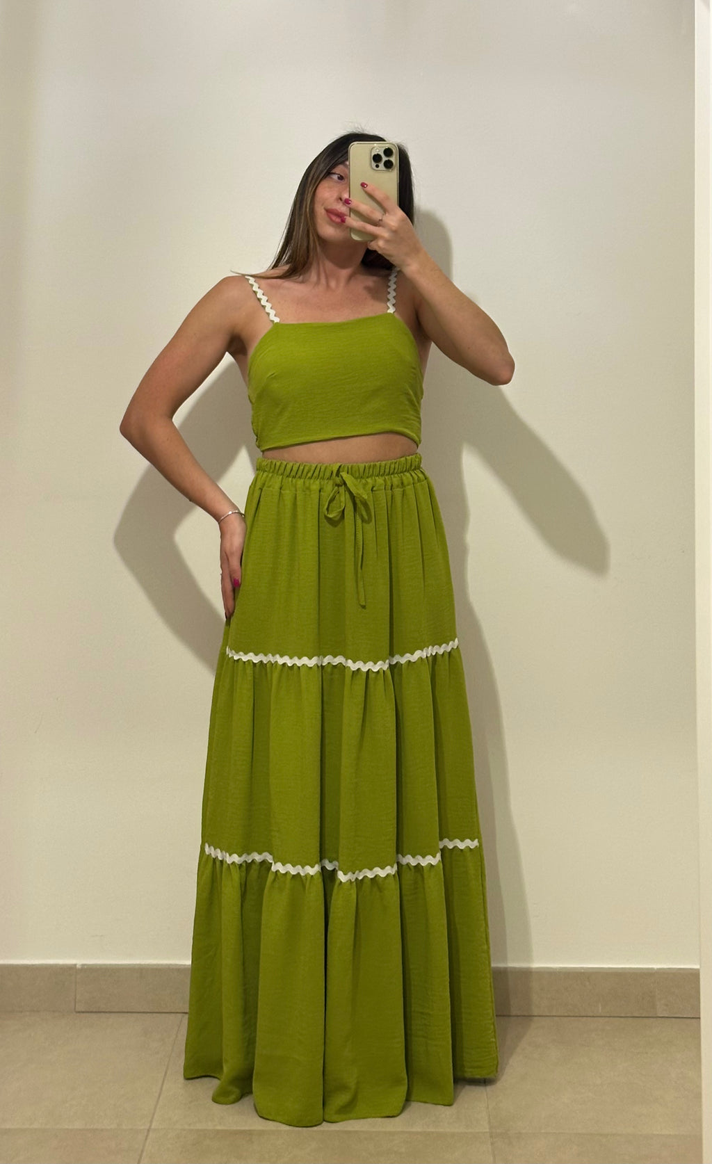 Coordinato Lory - Top e gonna BEIGE