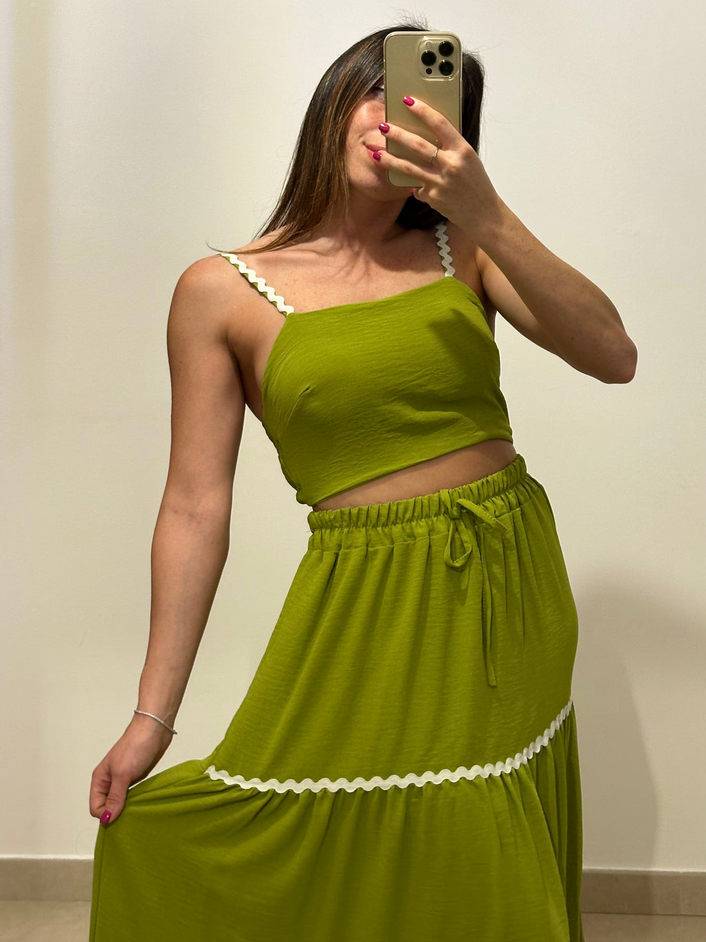 Coordinato Lory - Top e gonna BEIGE