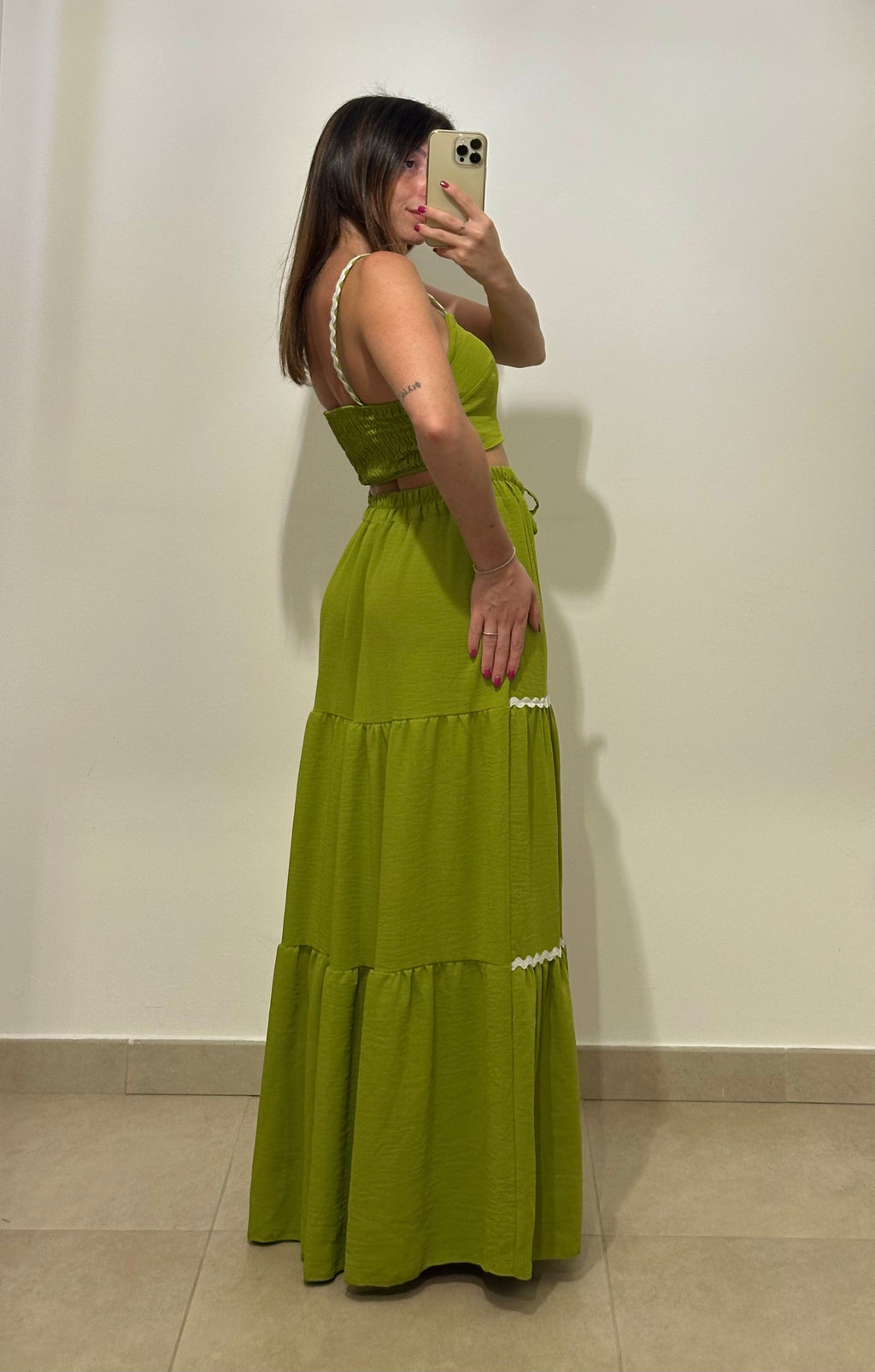 Coordinato Lory - Top e gonna BEIGE