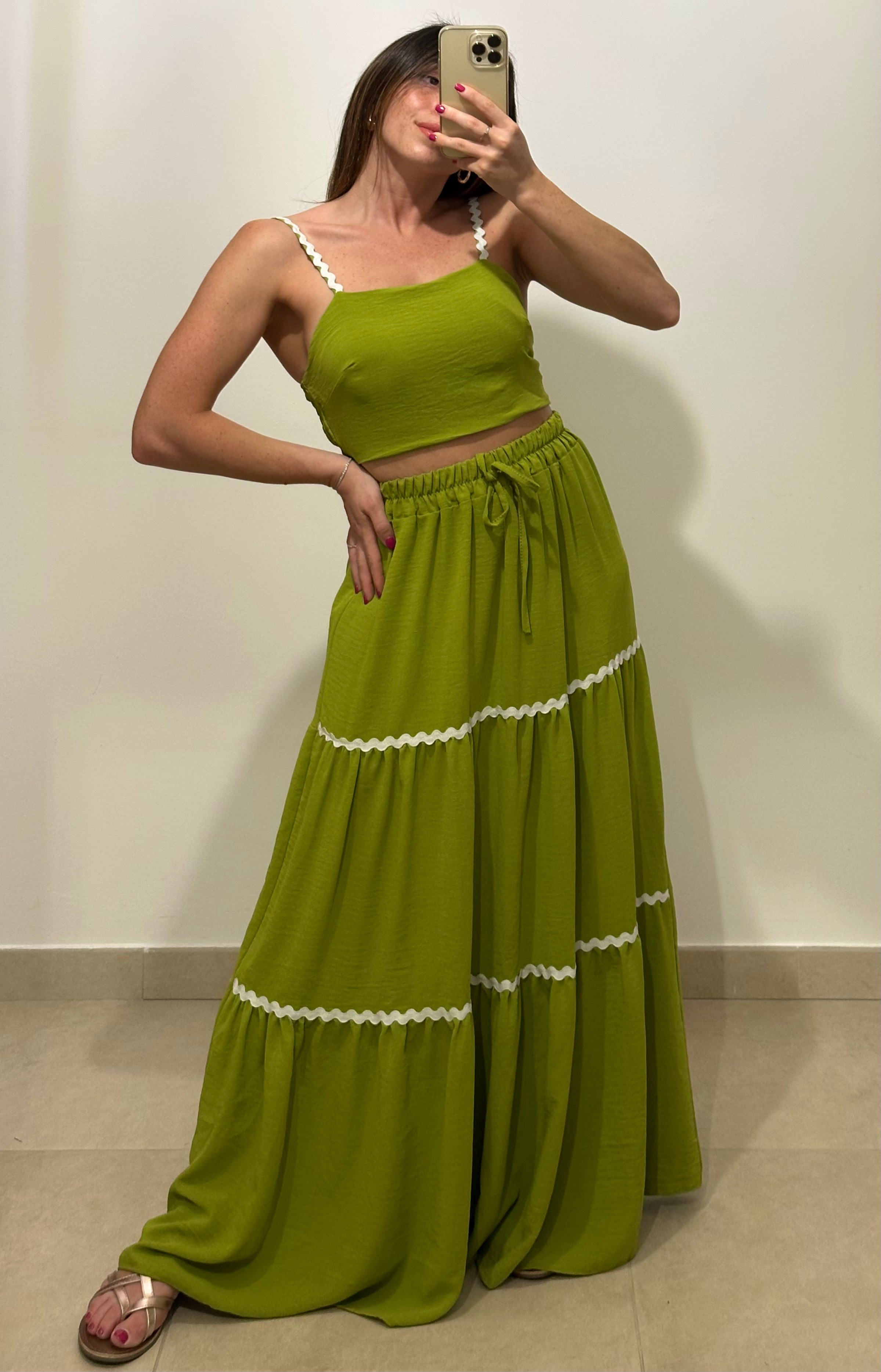 Coordinato Lory - Top e gonna BEIGE