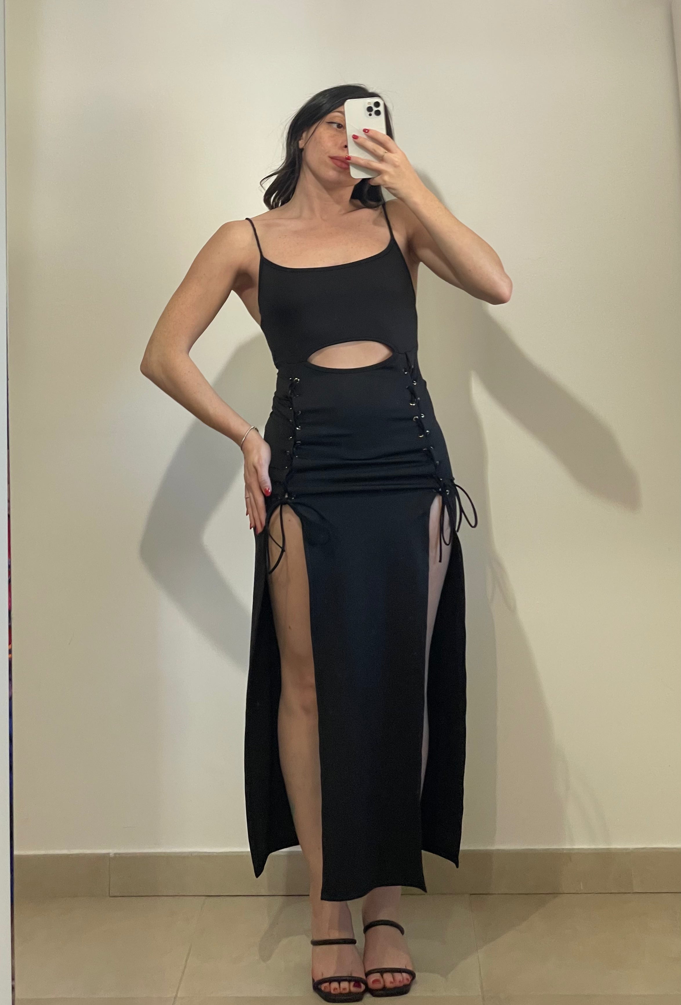 Vestito Lungo Stringato