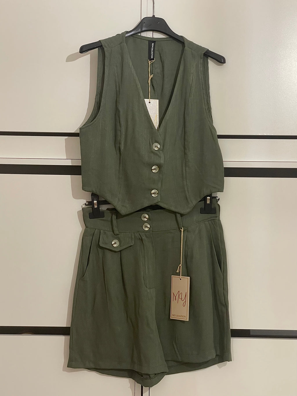 Completo Gilet e Shorts MARRONE