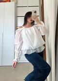 Blusa Off-Shoulder con Balze BIANCA