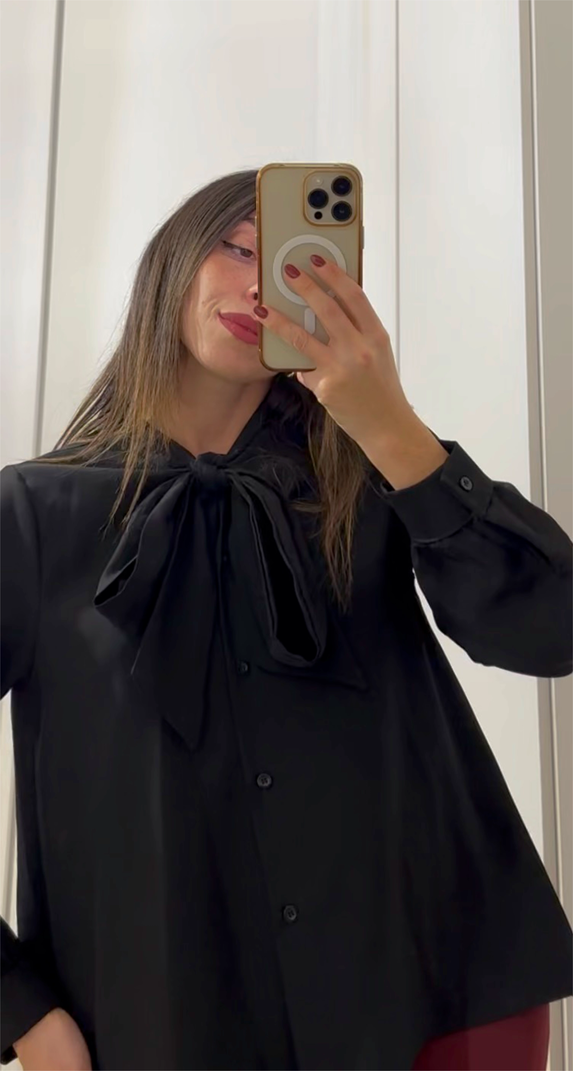 Camicia Nera Fiocco