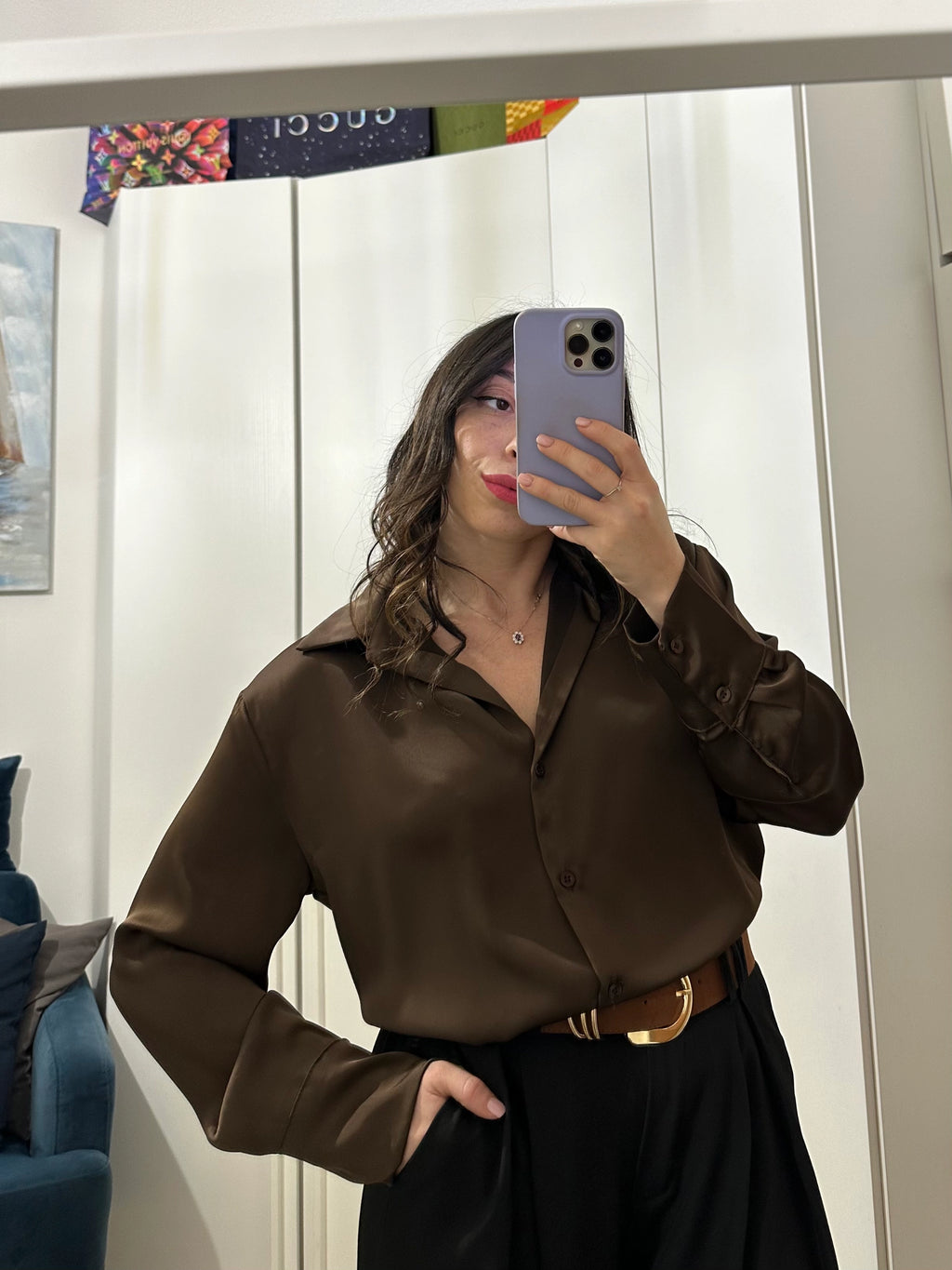 Camicia in raso