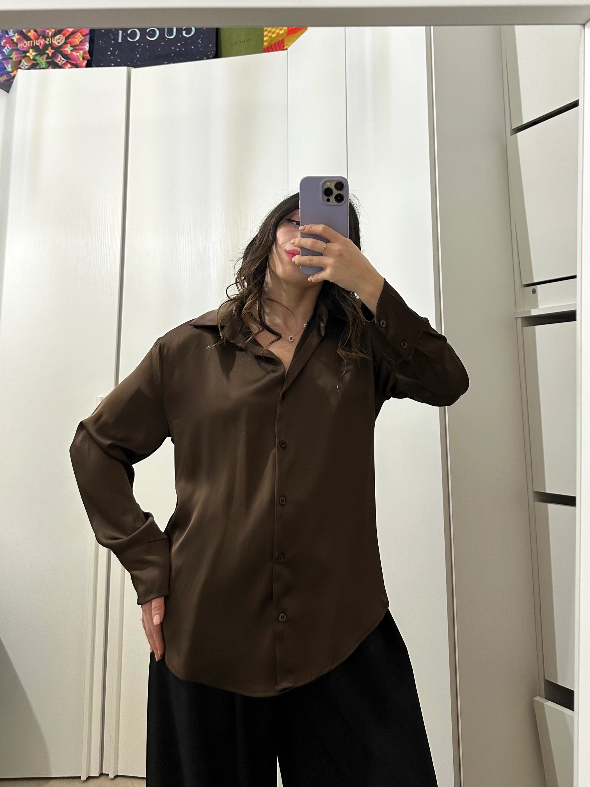 Camicia in raso