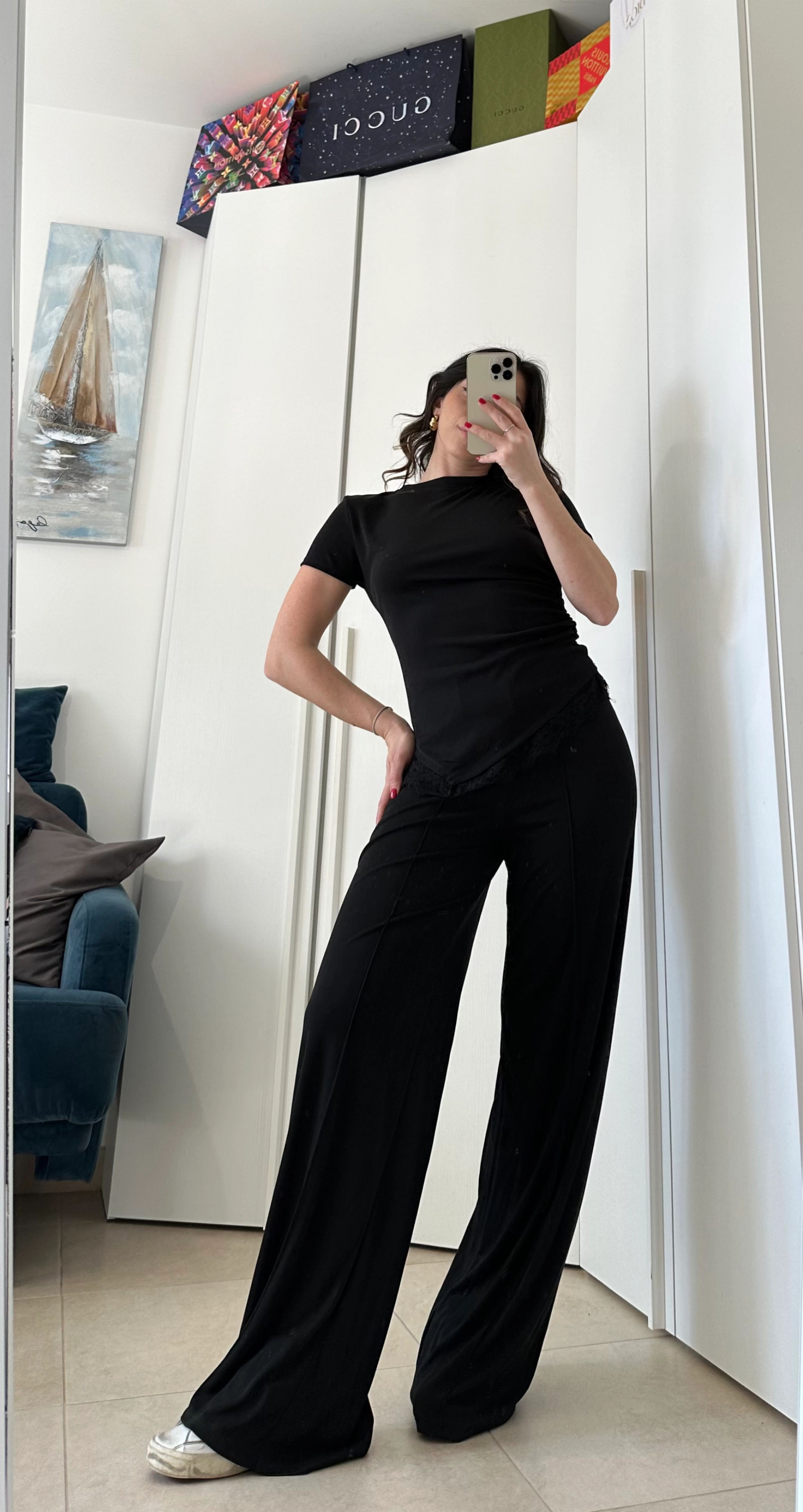 Coordinato Assimetrico - Maglia e Pantalone Wide Leg