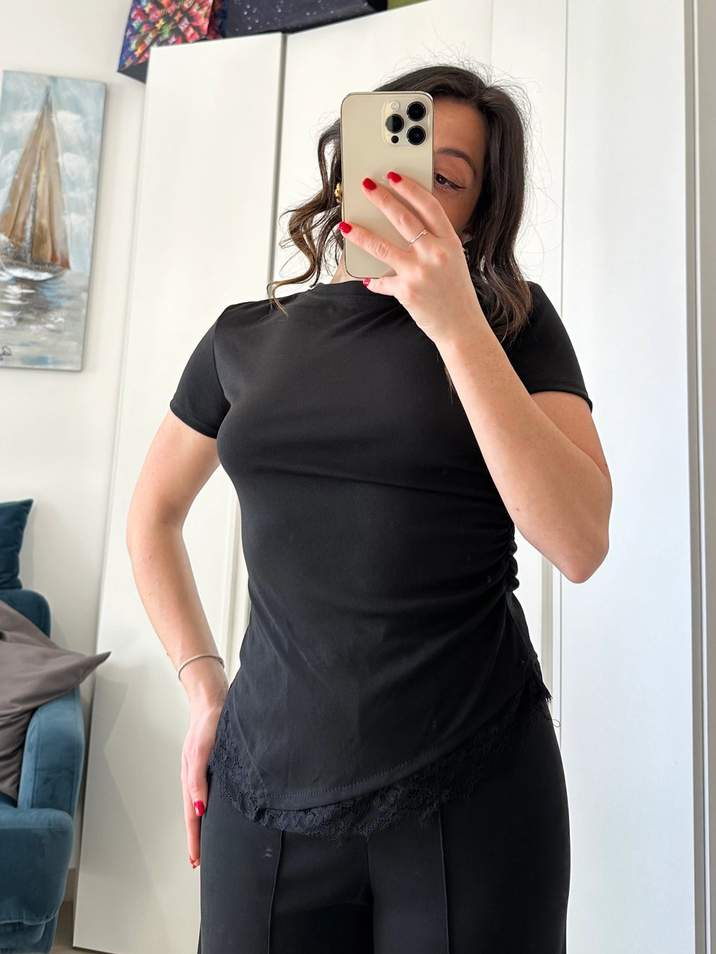 Coordinato Assimetrico - Maglia e Pantalone Wide Leg
