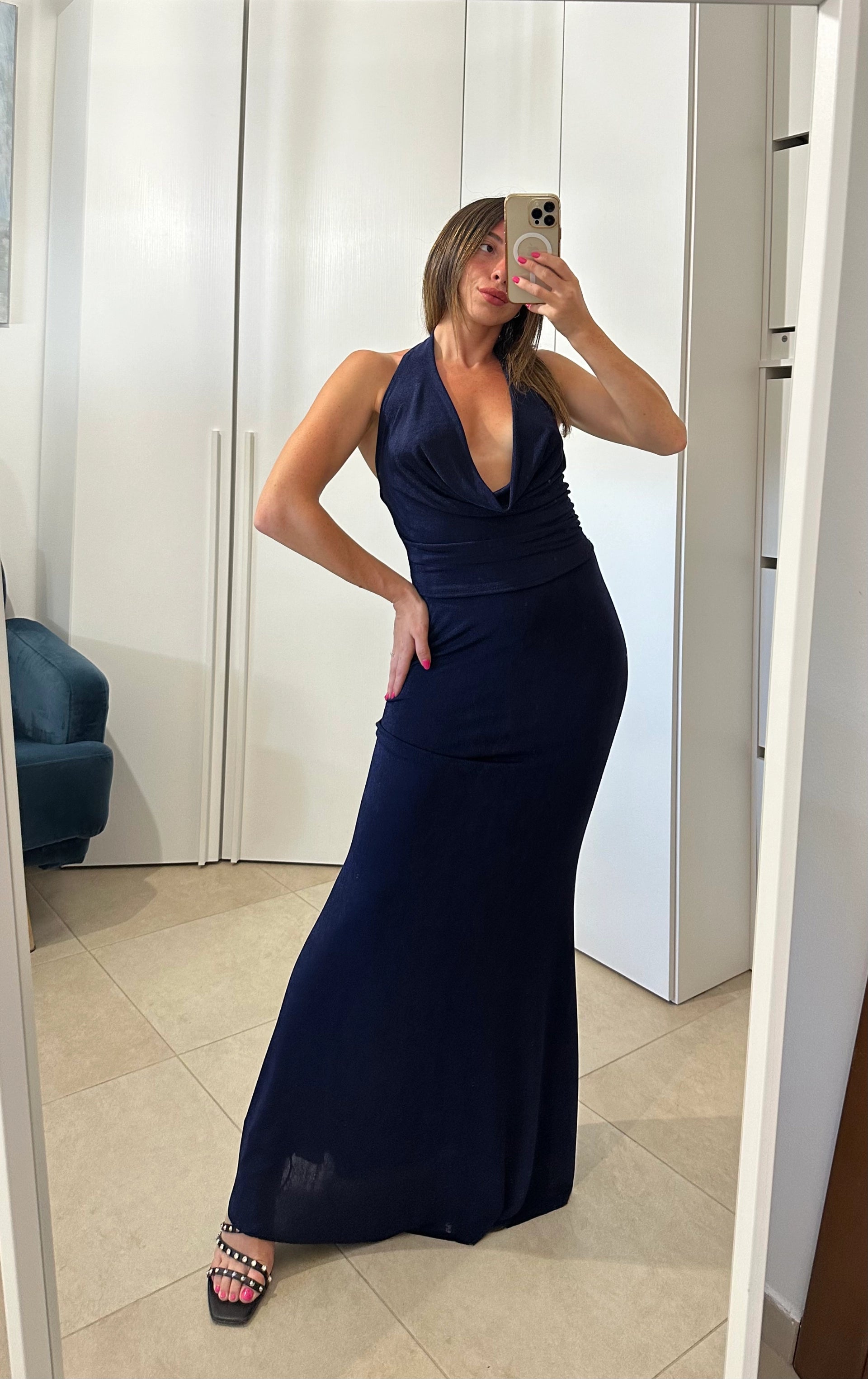 Coordinato Jessica- Top e Gonna Sirena BLU