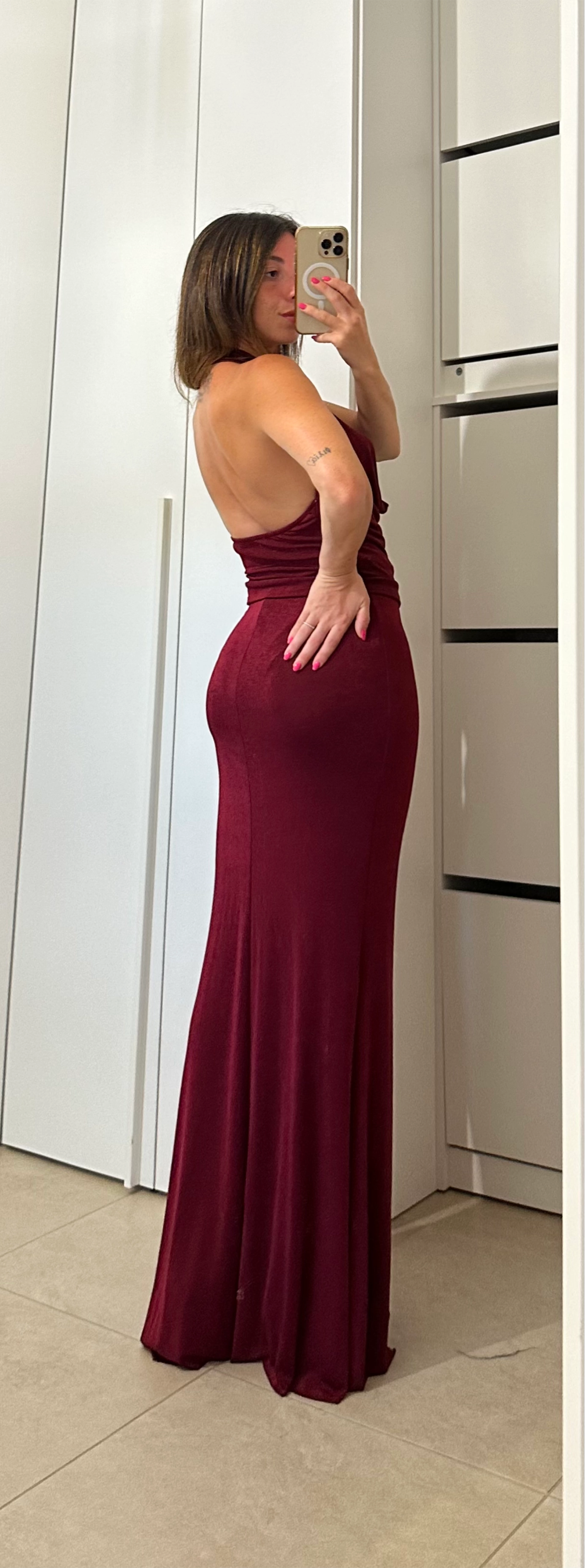 Coordinato Jessica- Top e Gonna Sirena BORDEAUX