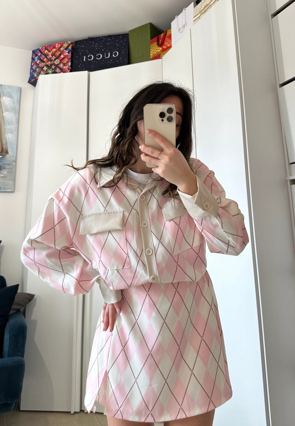 Coordinato Klara -Giacca e Gonna Rosa&Nero