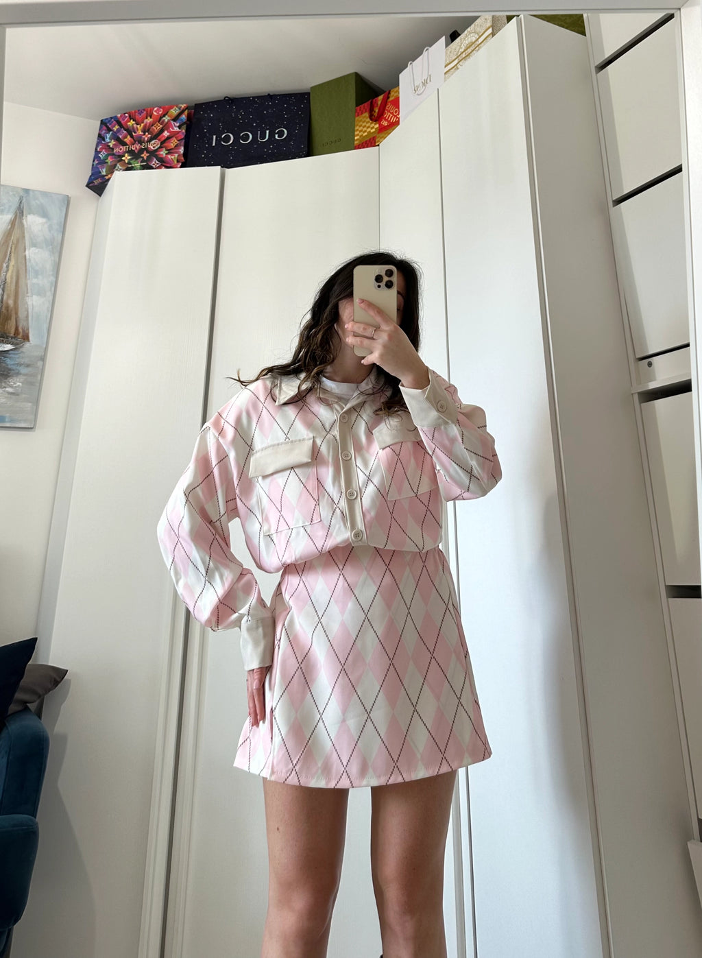 Coordinato Klara -Giacca e Gonna Rosa&Nero