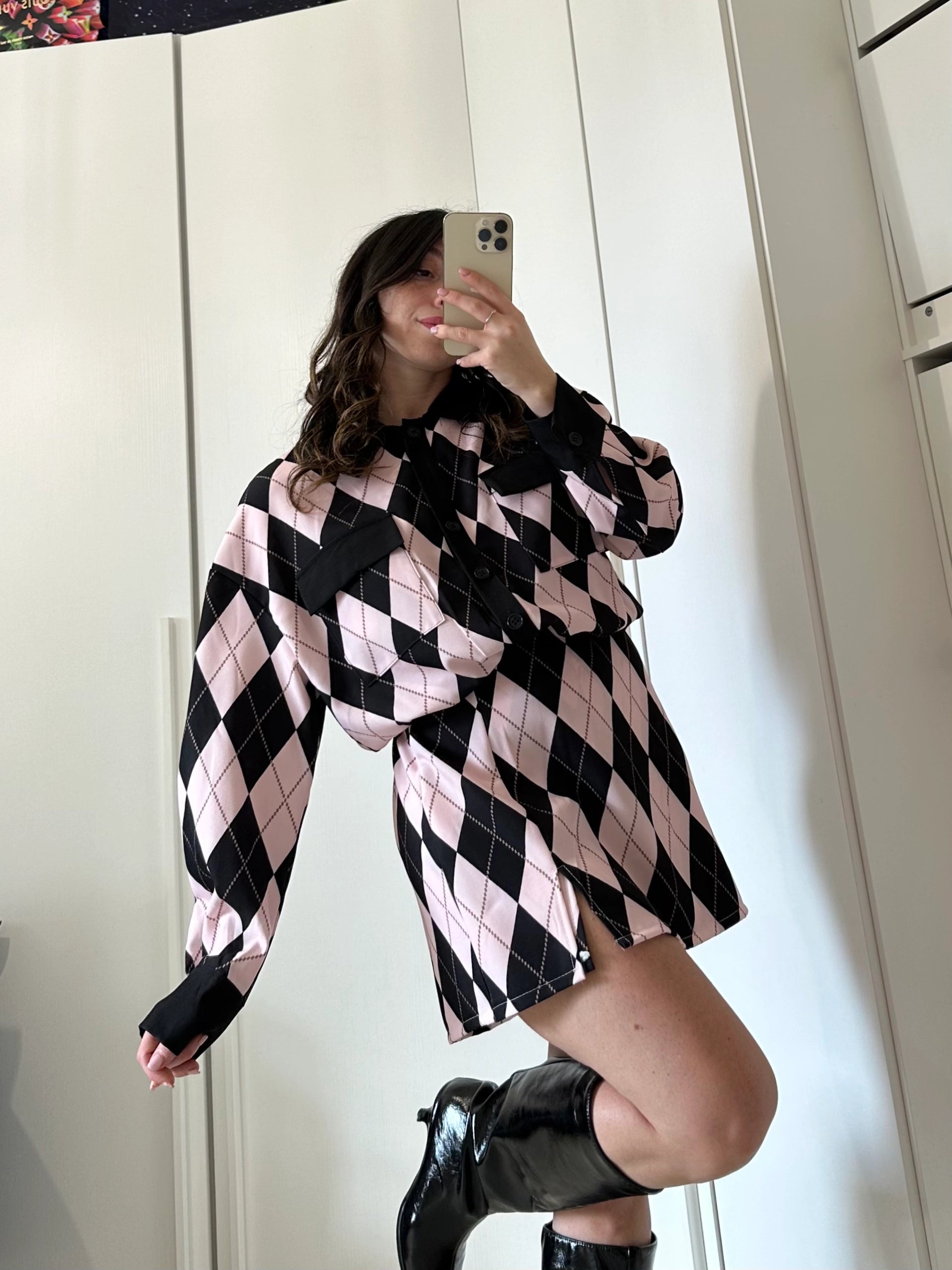 Coordinato Klara -Giacca e Gonna Rosa&Nero